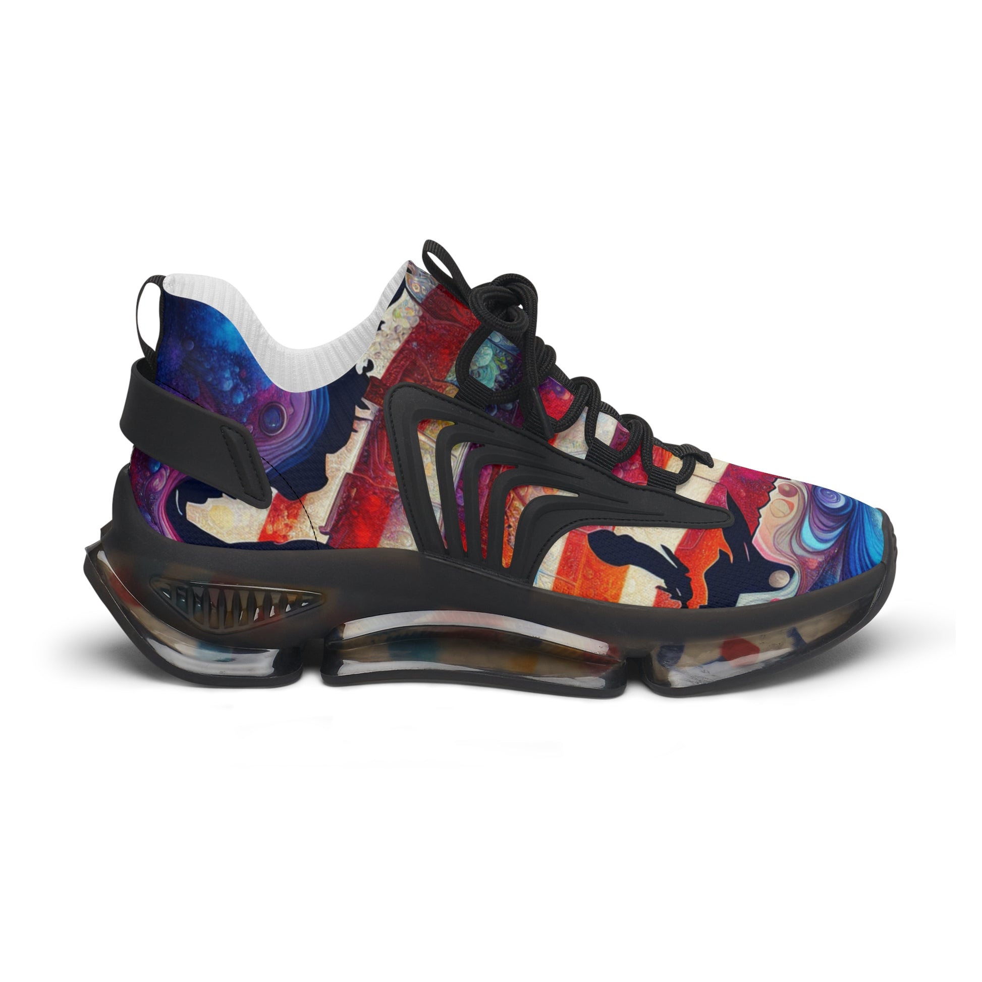 Stylish Women's American Distressed Sneakers, Colorful Flag Athletic Shoes, Trendy Casual Footwear for Everyday Wear, Gift for Fitness Lovers,