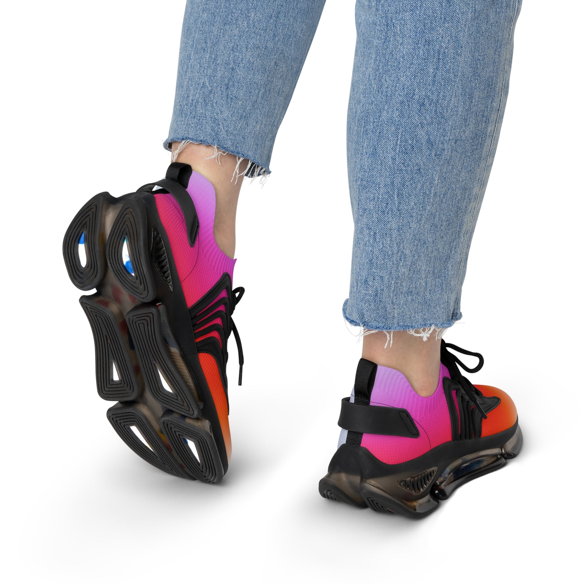 Vibrant Women's Mesh Sneakers, Trendy Athletic Shoes, Breathable Sneakers, Fashion Sneakers, Casual Lifestyle Footwear