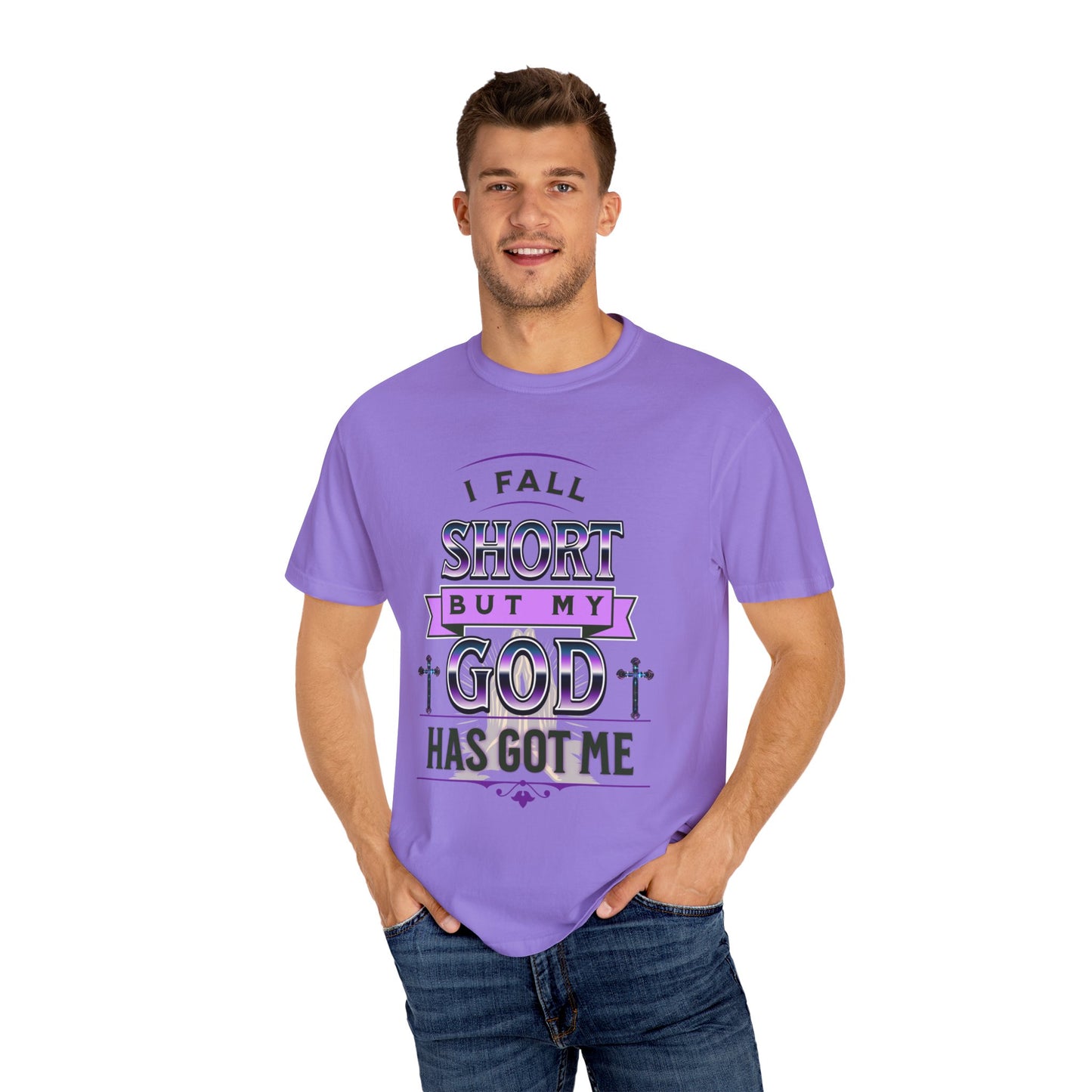 Faith-Inspired Unisex T-Shirt: "I Fall Short But My God Has Got Me" | Inspirational Gift, Christian Apparel, Everyday Wear, Youth Tees