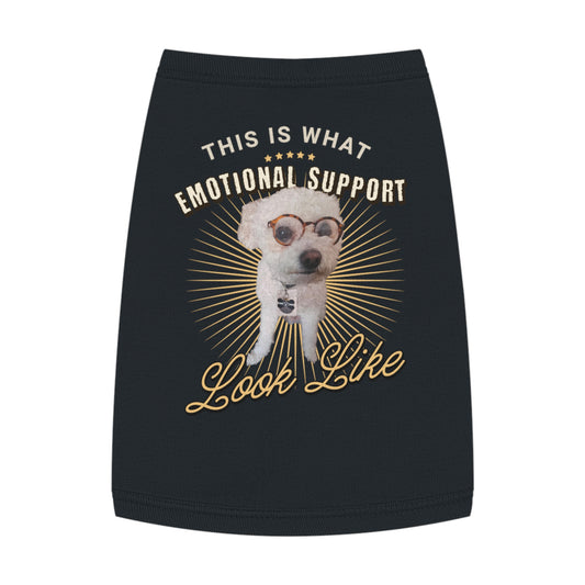 Emotional Support Pet Tank Top, Dog Lover Gift, Pet Apparel for Fun Outings, Cute Pet Costume, Pet Shirt for Walks