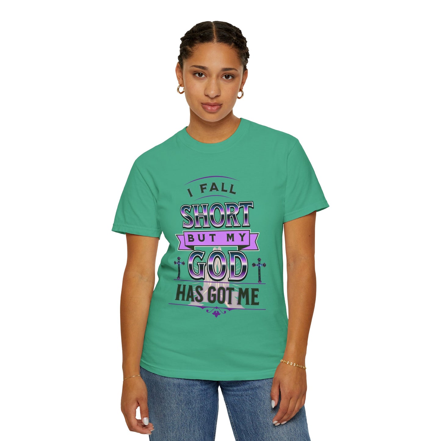 Faith-Inspired Unisex T-Shirt: "I Fall Short But My God Has Got Me" | Inspirational Gift, Christian Apparel, Everyday Wear, Youth Tees