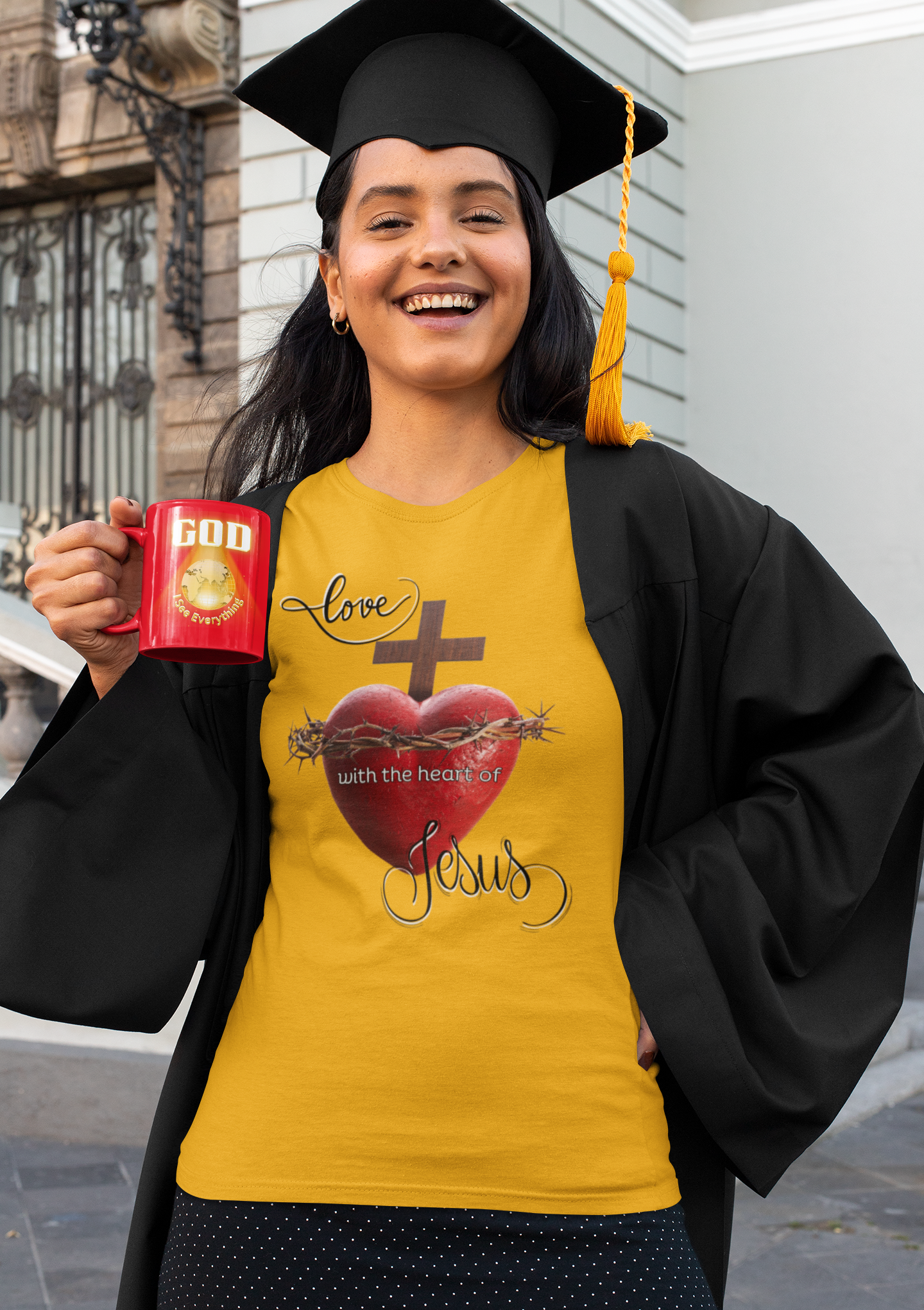 Religious T-Shirts for Men & Women, Christian T-Shirts, Christian Gifts, Jesus Loves Shirts, Jesus T-Shirts, Religious Jesus T-Shirt, Unisex Jersey Short Sleeve Tee