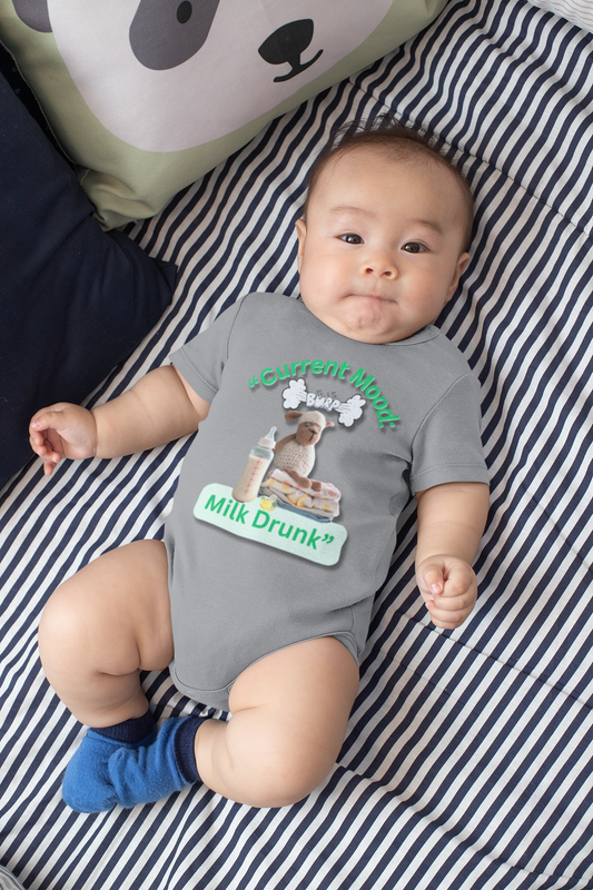 Funny Baby Onesies from 0 to 24 Months, Cute Colorful Baby Onesies for Boy or Girl, Milk Drunk Baby Onesies, Newborn Baby Shower Gifts