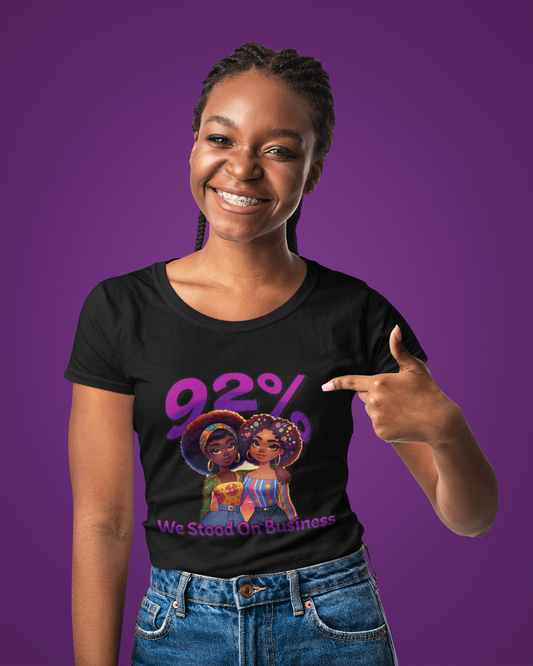 92% Shirt, Save Democracy Shirt, Women Empowerment, Black Woman T-Shirt, Juneteenth Shirt, Black Girl Melanin Shirt, 92 Percenter