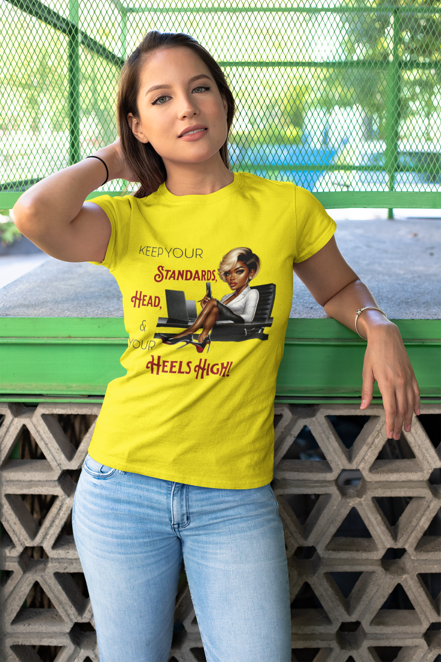 Empowering Women Tee - "Keep Your Standards, Head & Heels High!", Louboutin Inspired T-Shirts, Cute Women Empowerment Tees