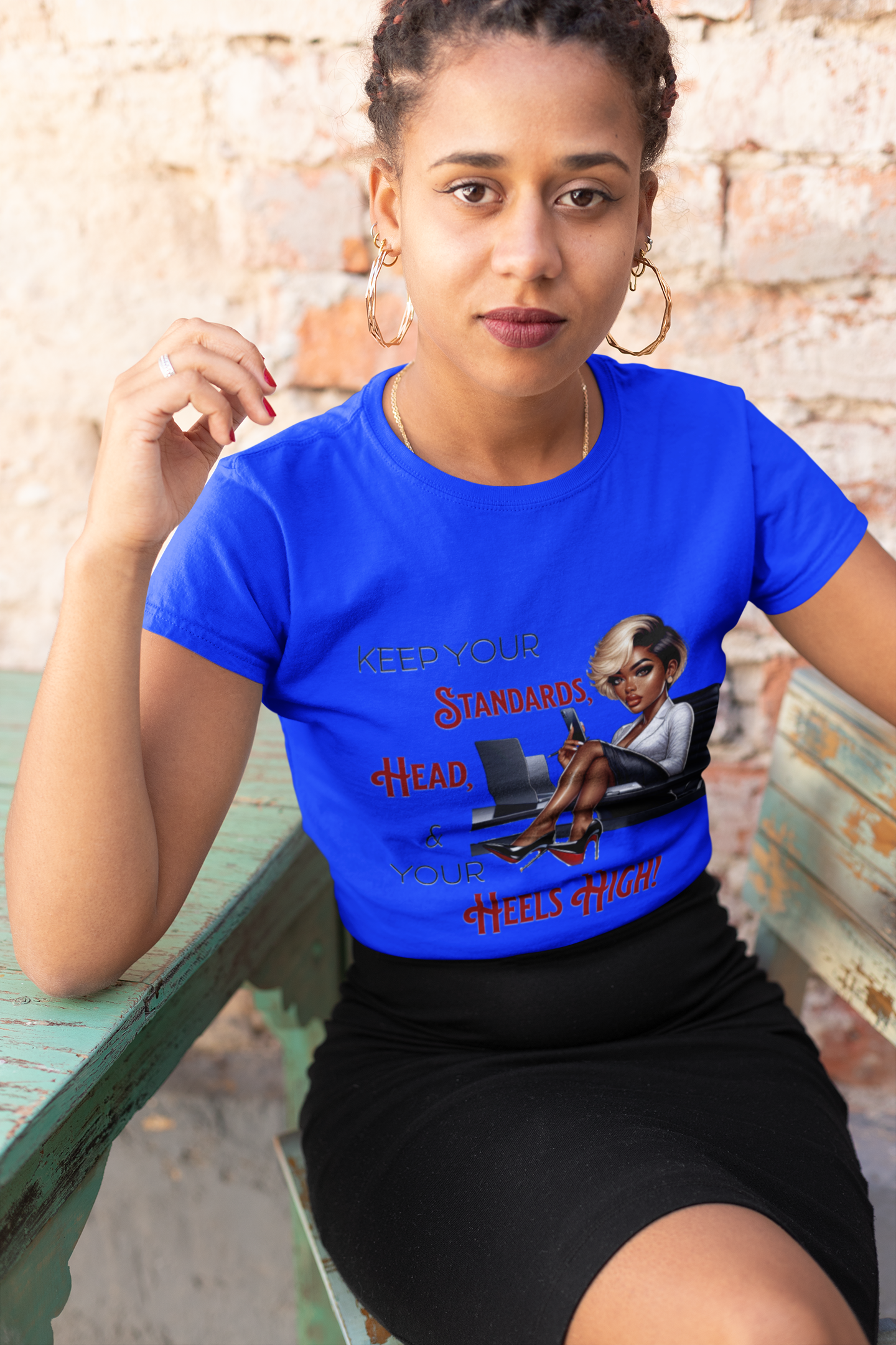 Empowering Women Tee - "Keep Your Standards, Head & Heels High!", Louboutin Inspired T-Shirts, Cute Women Empowerment Tees