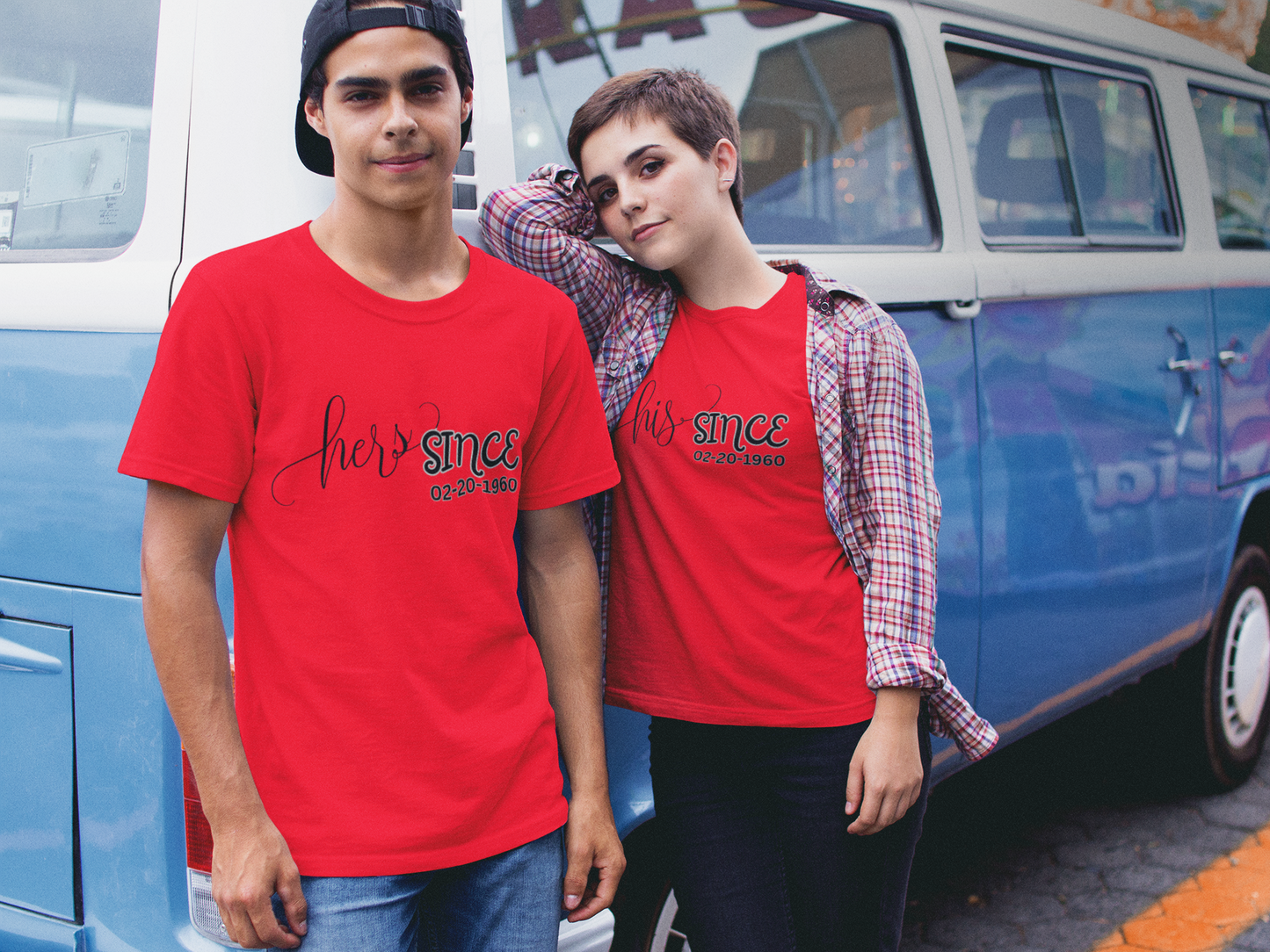 Personalized His and Hers Valentine T-Shirts, Custom Valentine T-Shirts, Unisex Valentine T-Shirts, T-Shirts for Couples, (His Sold Separately)