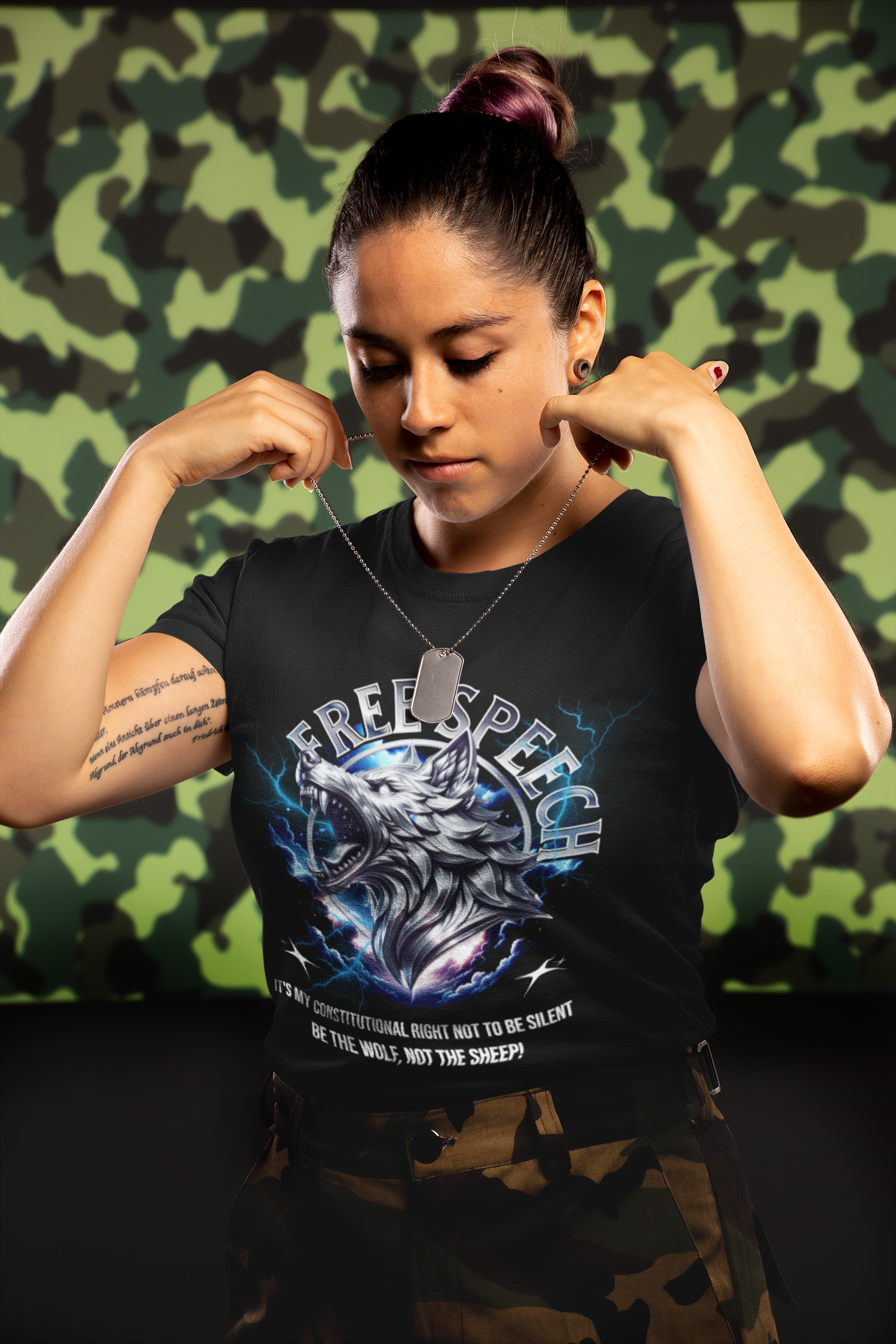 Free Speech Wolf Graphic Tee | Unisex Jersey Short Sleeve Shirt, Statement T-Shirt, Gift for Advocates, Activism Apparel, No Kings Protest