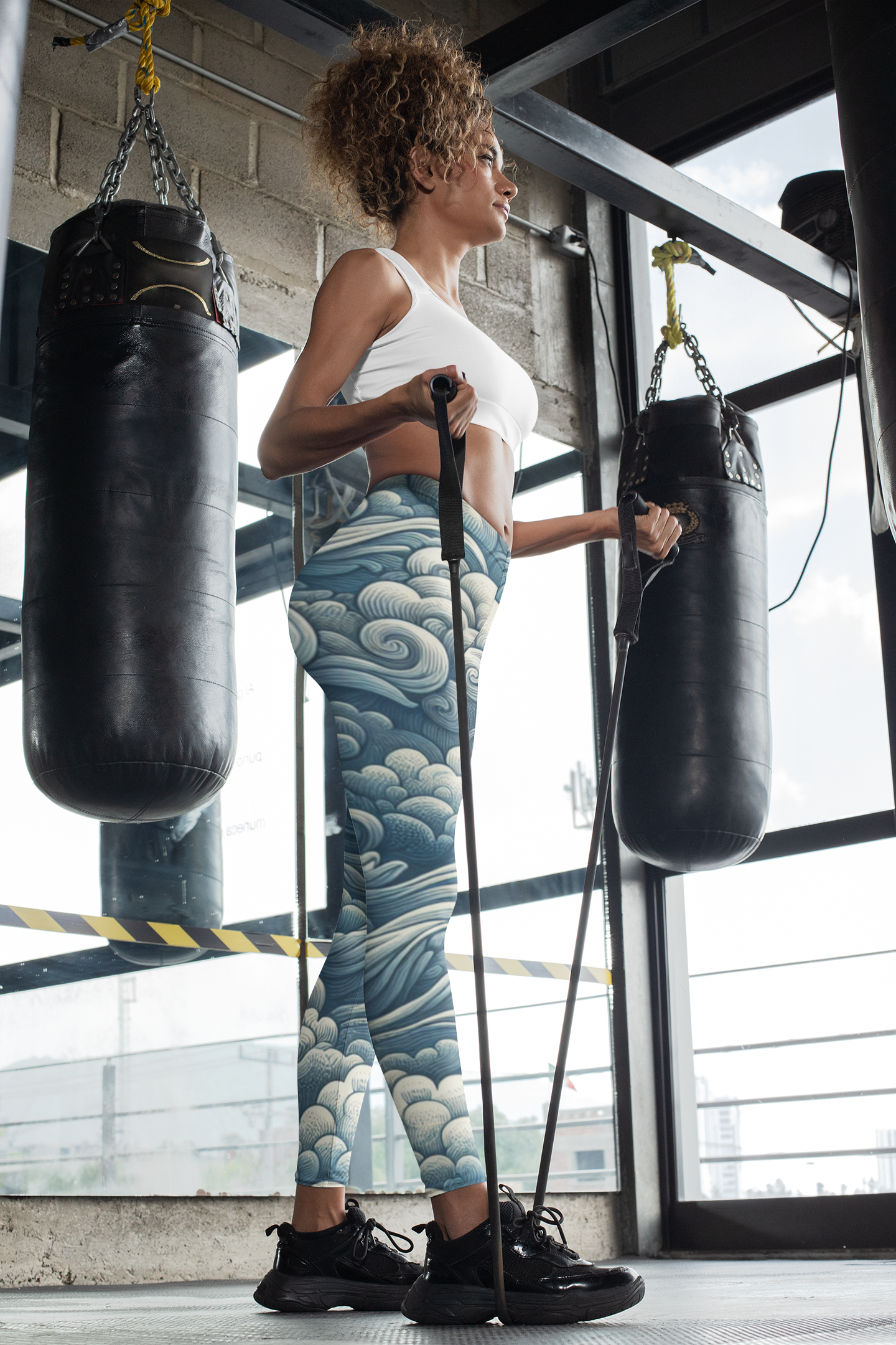 Stylish Women's Cloud Pattern Leggings, Casual Wear Leggings, Yoga Pants, Activewear, Unique Gift for Her, Cute Women Activewear