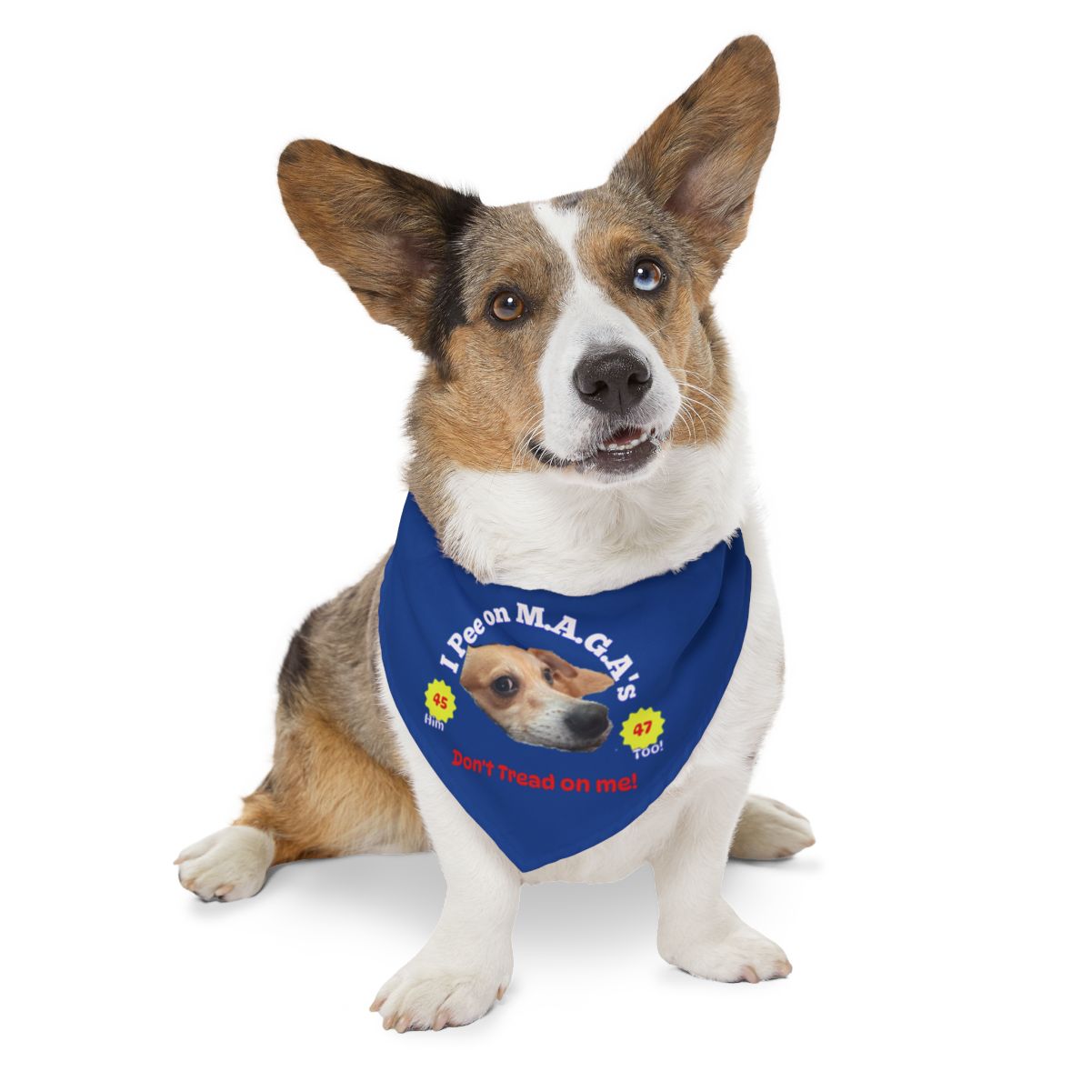 Funny Political Clip-on Pet Bandana with Humor, Bandana Dog Accessories, Pet Costume, Gift for Dog Lovers, Cute Dog Apparel