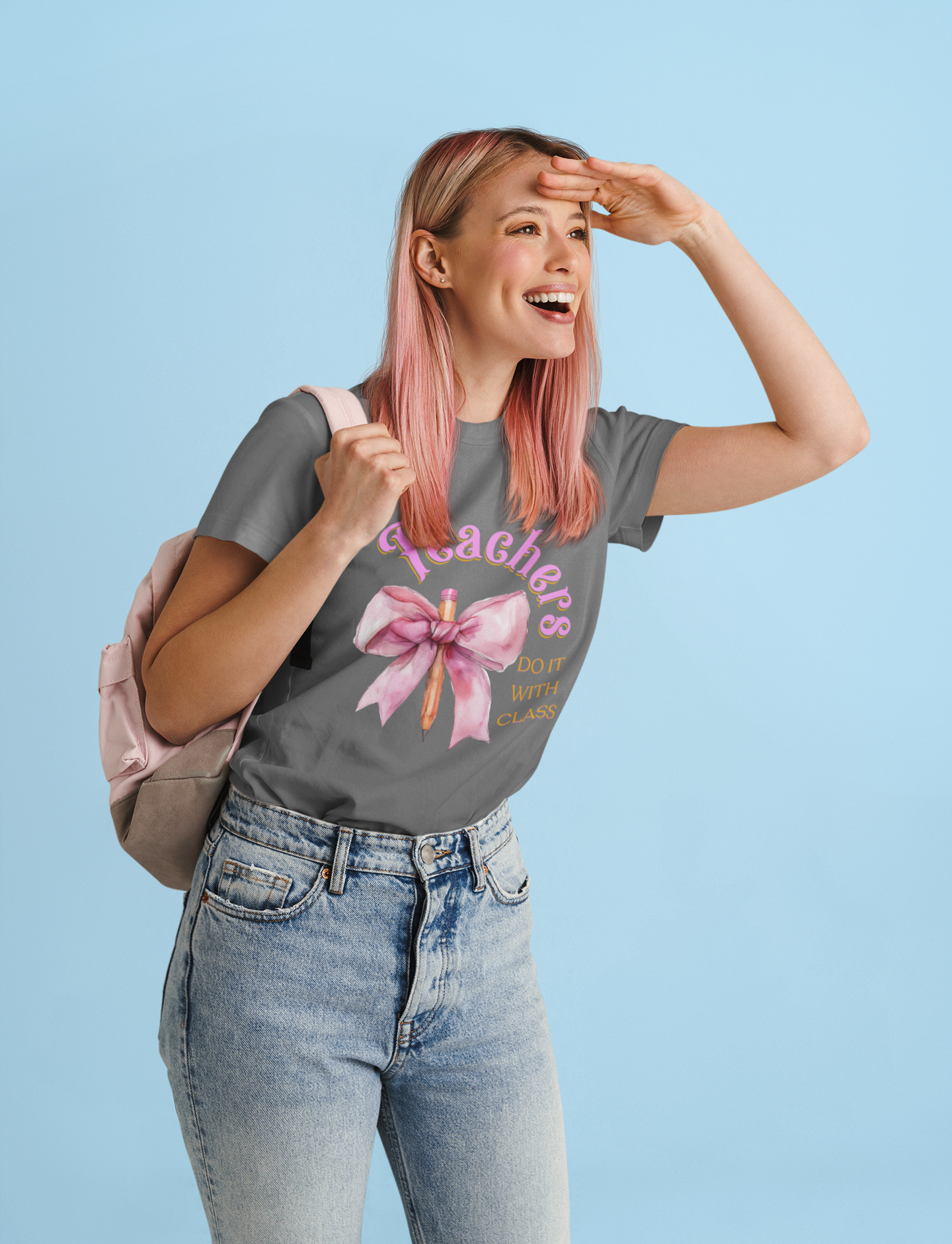 Teachers Do It with Class T-Shirt, Coquette Bow Teacher Shirt, Educator Apparel, Back to School Shirt, Cute Teacher Outfit, Cute Teacher Tee