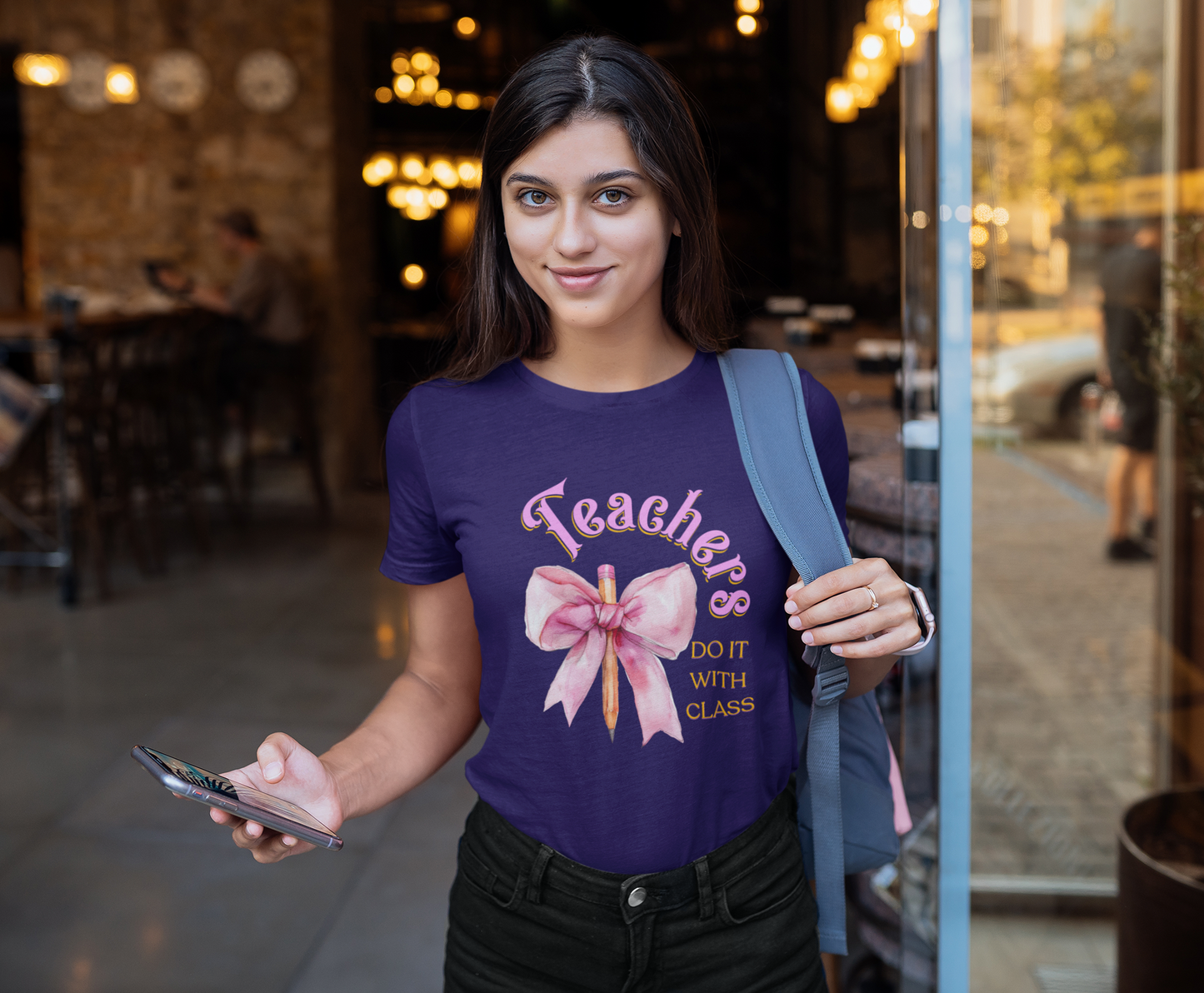 Teachers Do It with Class T-Shirt, Coquette Bow Teacher Shirt, Educator Apparel, Back to School Shirt, Cute Teacher Outfit, Cute Teacher Tee