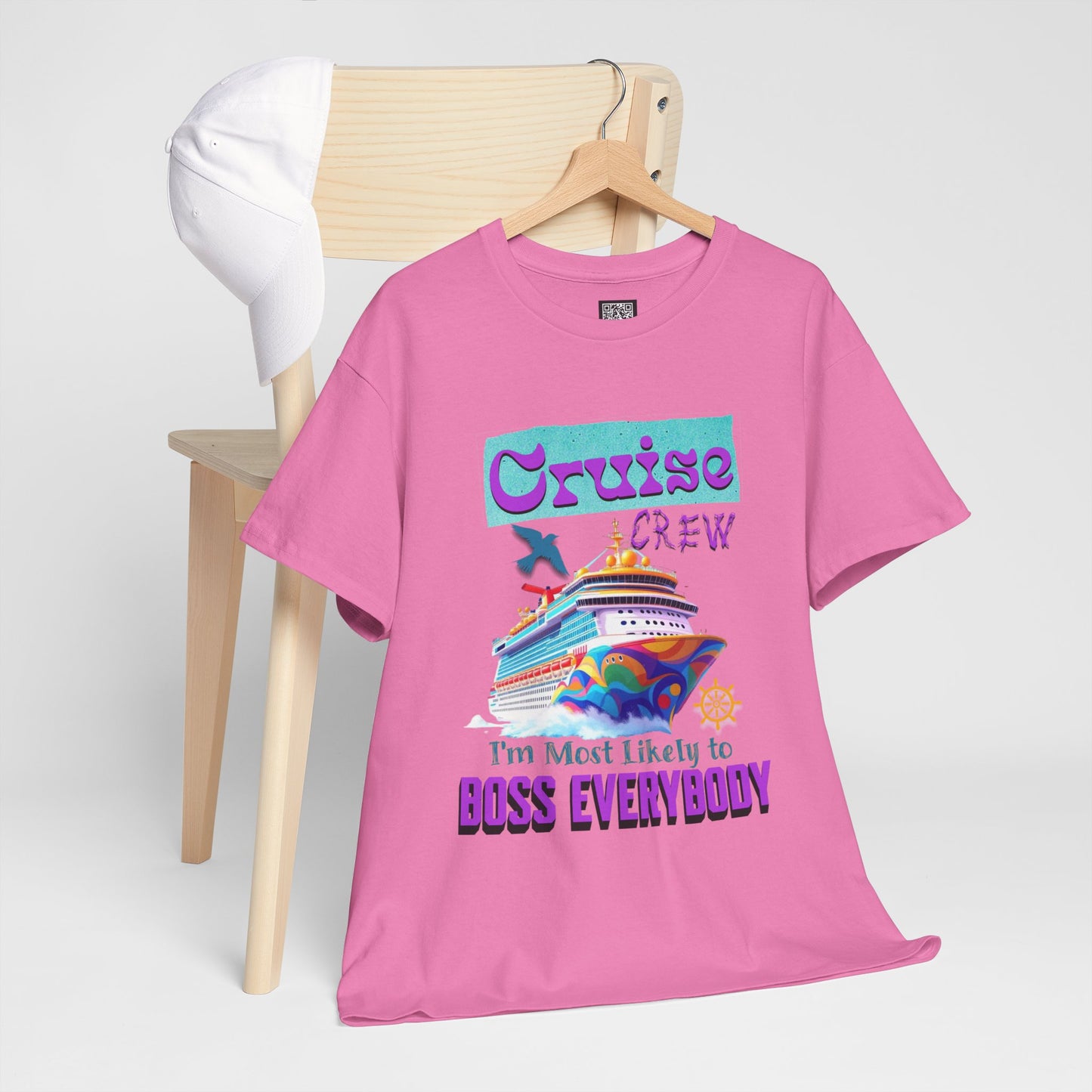 Cruise Crew Heavy Cotton Tee - Fun Cruise Vacation Shirt, Cruise-themed Apparel, Travel Gift, Nautical Wear, Summer Adventure T-Shirt