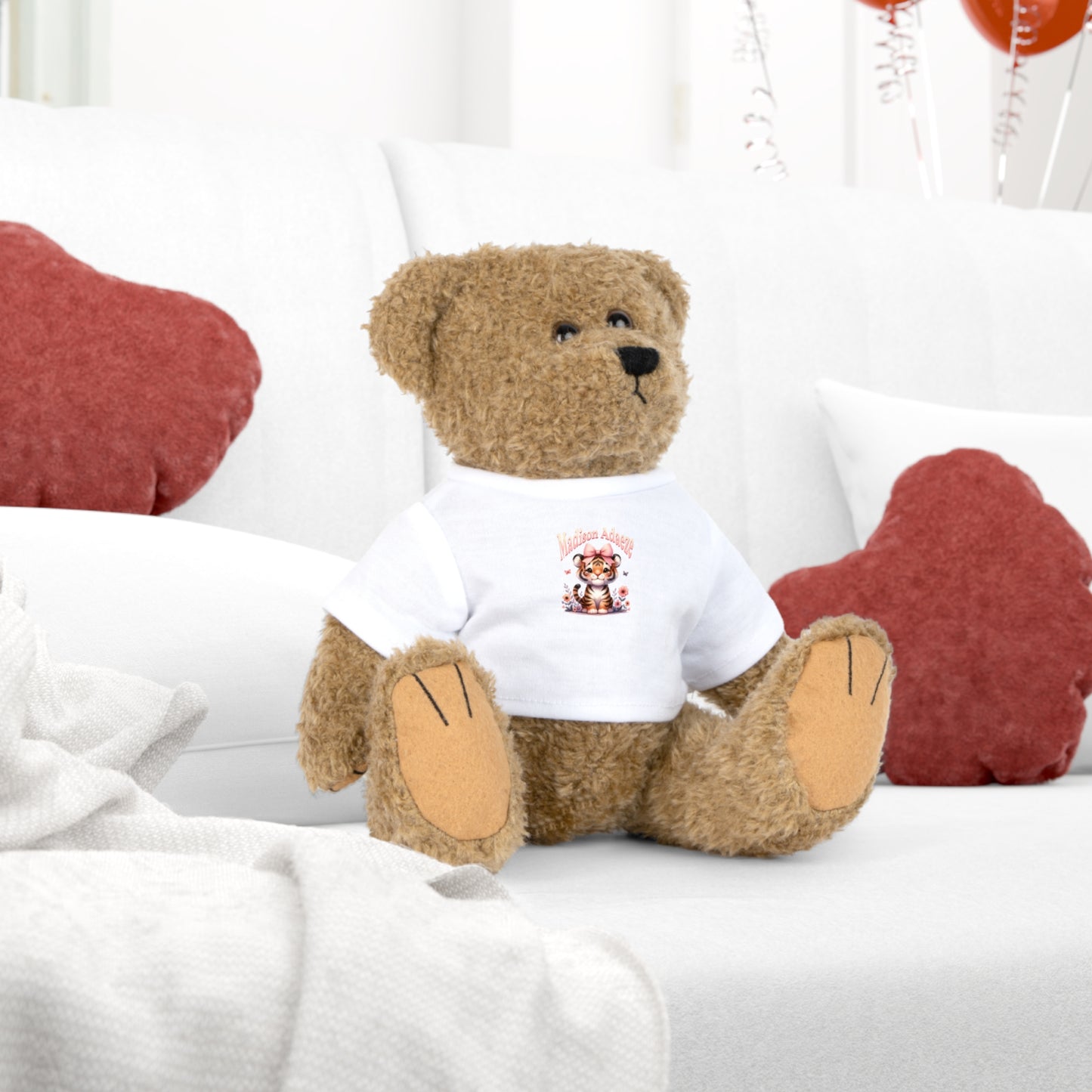 Custom Plush Toy with T-Shirt - Adorable Companion for Kids & Special Occasions, Newborn Personalized Baby Shower Gifts,