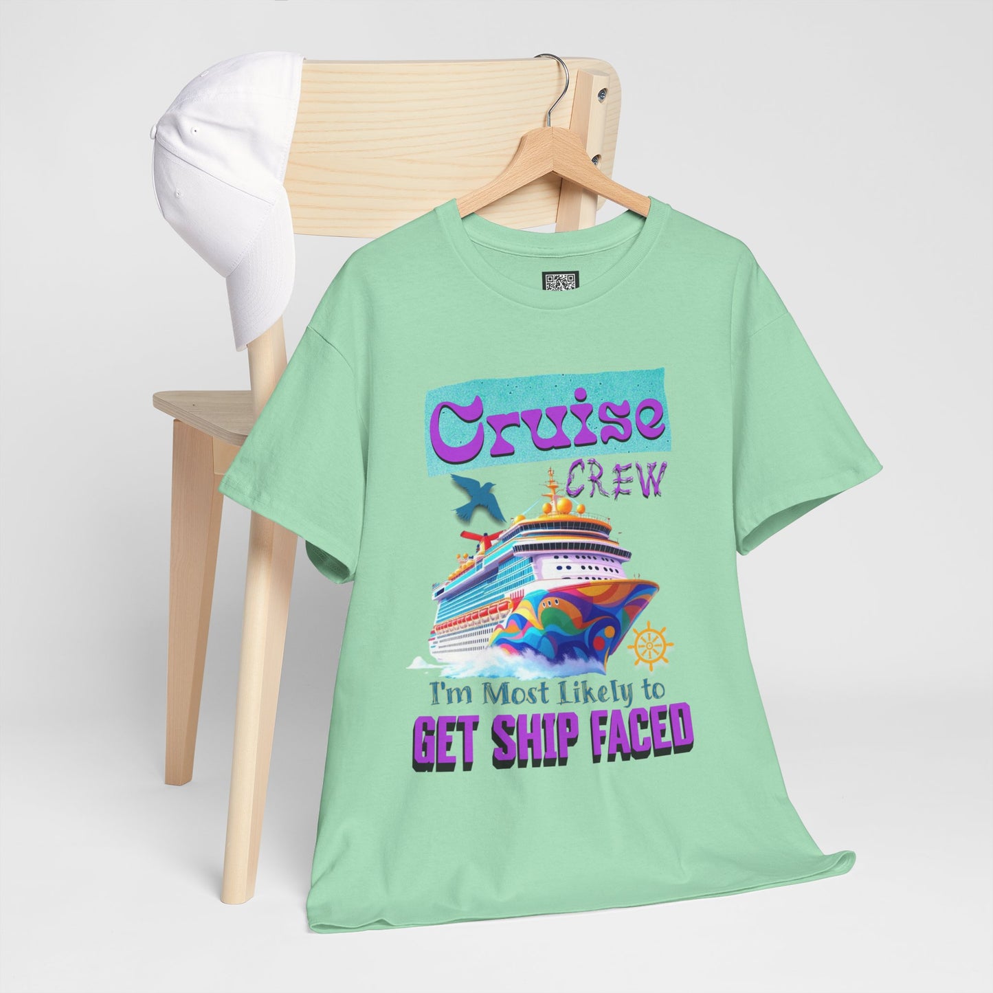 Cruise Crew Heavy Cotton Tee - Perfect for Summer Cruise Vacations, Gifts for Crew Members, Nautical Parties, Cruise Wear, Cruise Lovers