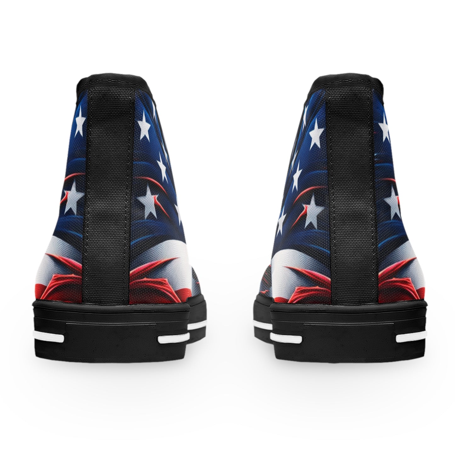 Patriotic High Top Sneakers, American Flag Sneakers for Women, Casual Shoes, Independence Day Footwear, Trendy High Tops