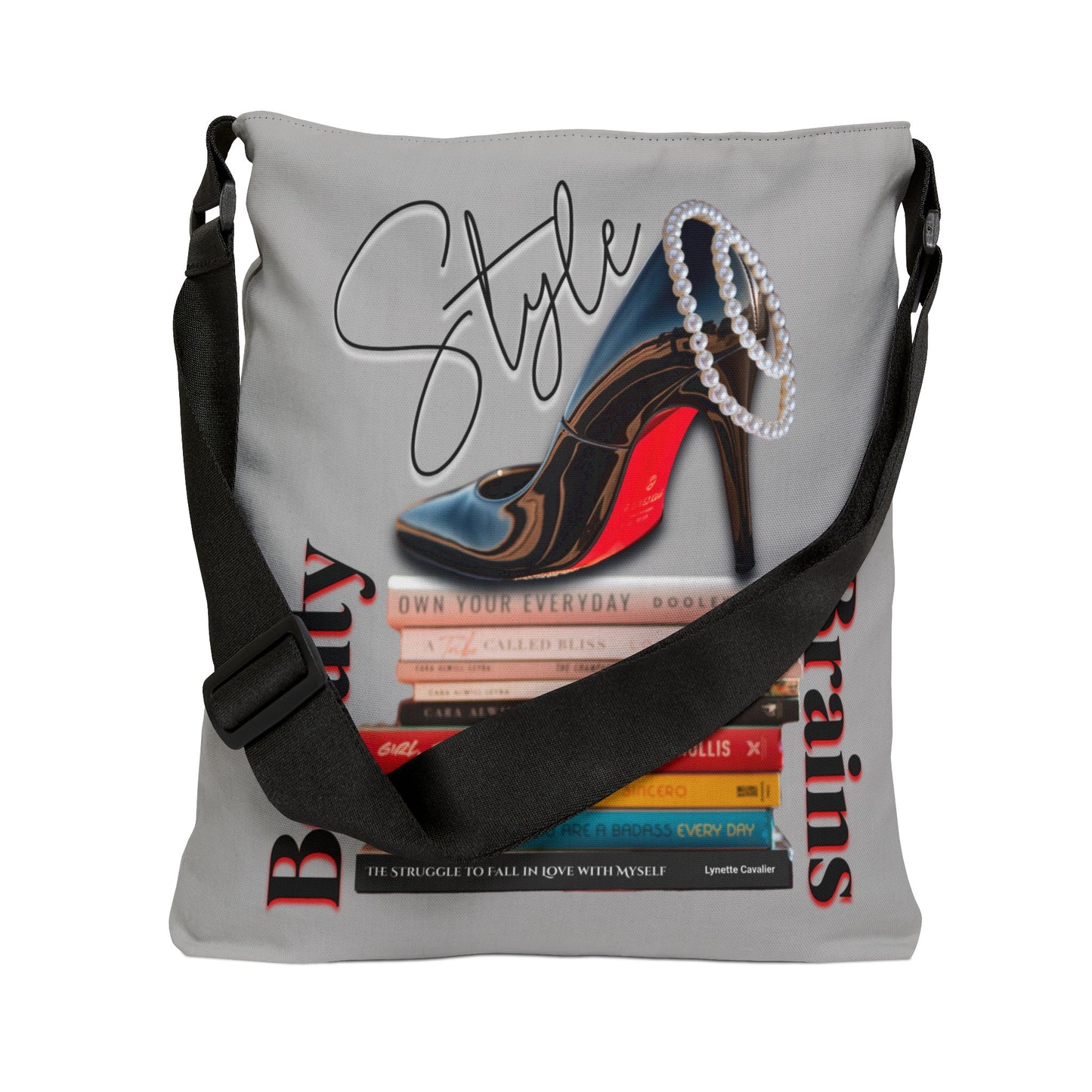 Chic Adjustable Tote Bag, Beauty Brains and Style Design, Louboutin Tote Bag for Women, Cute Gift for Women,