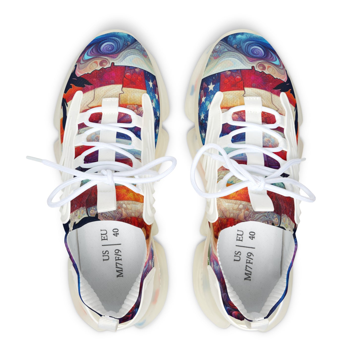Stylish Women's American Distressed Sneakers, Colorful Flag Athletic Shoes, Trendy Casual Footwear for Everyday Wear, Gift for Fitness Lovers,