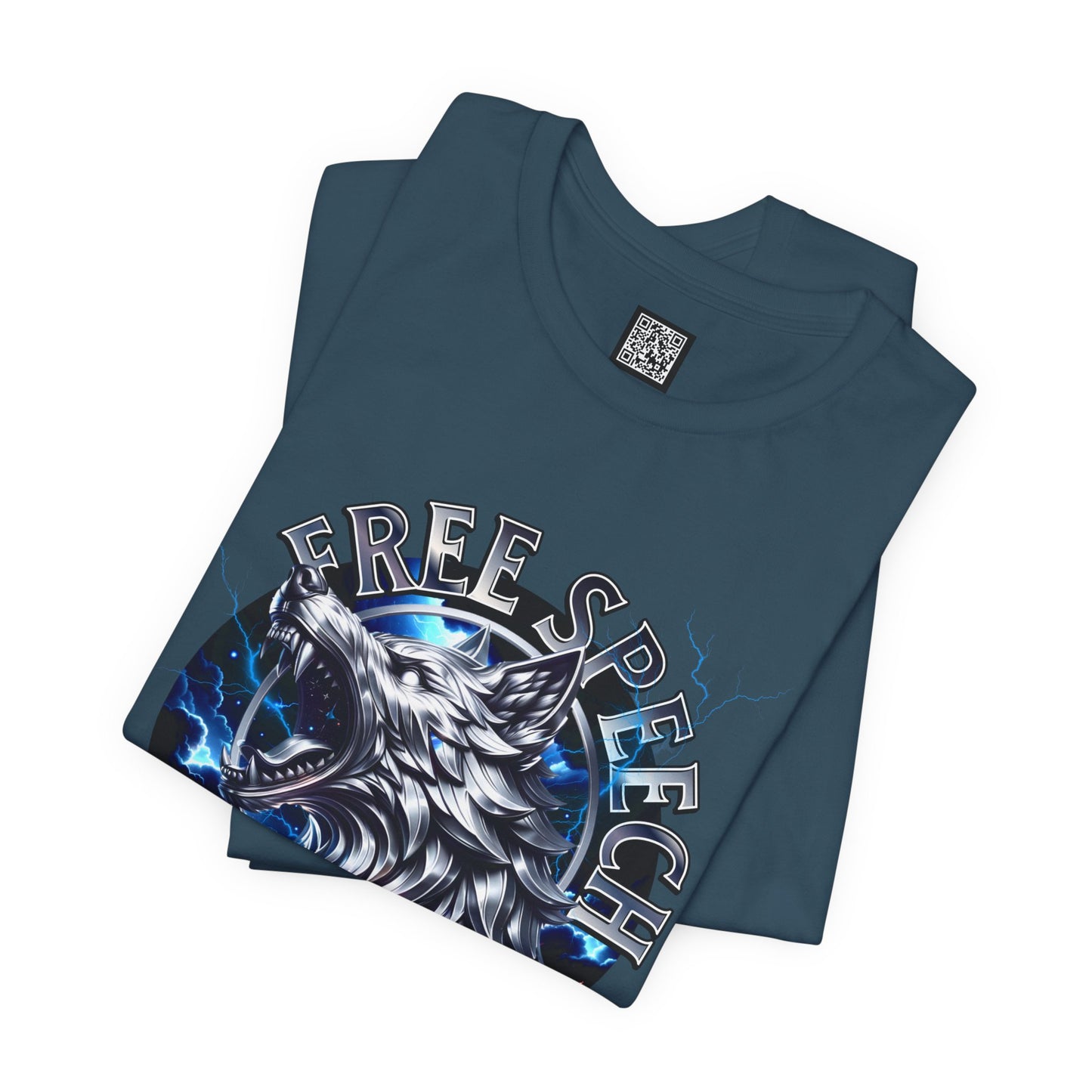 Free Speech Wolf Graphic Tee | Unisex Jersey Short Sleeve Shirt, Statement T-Shirt, Gift for Advocates, Activism Apparel, No Kings Protest