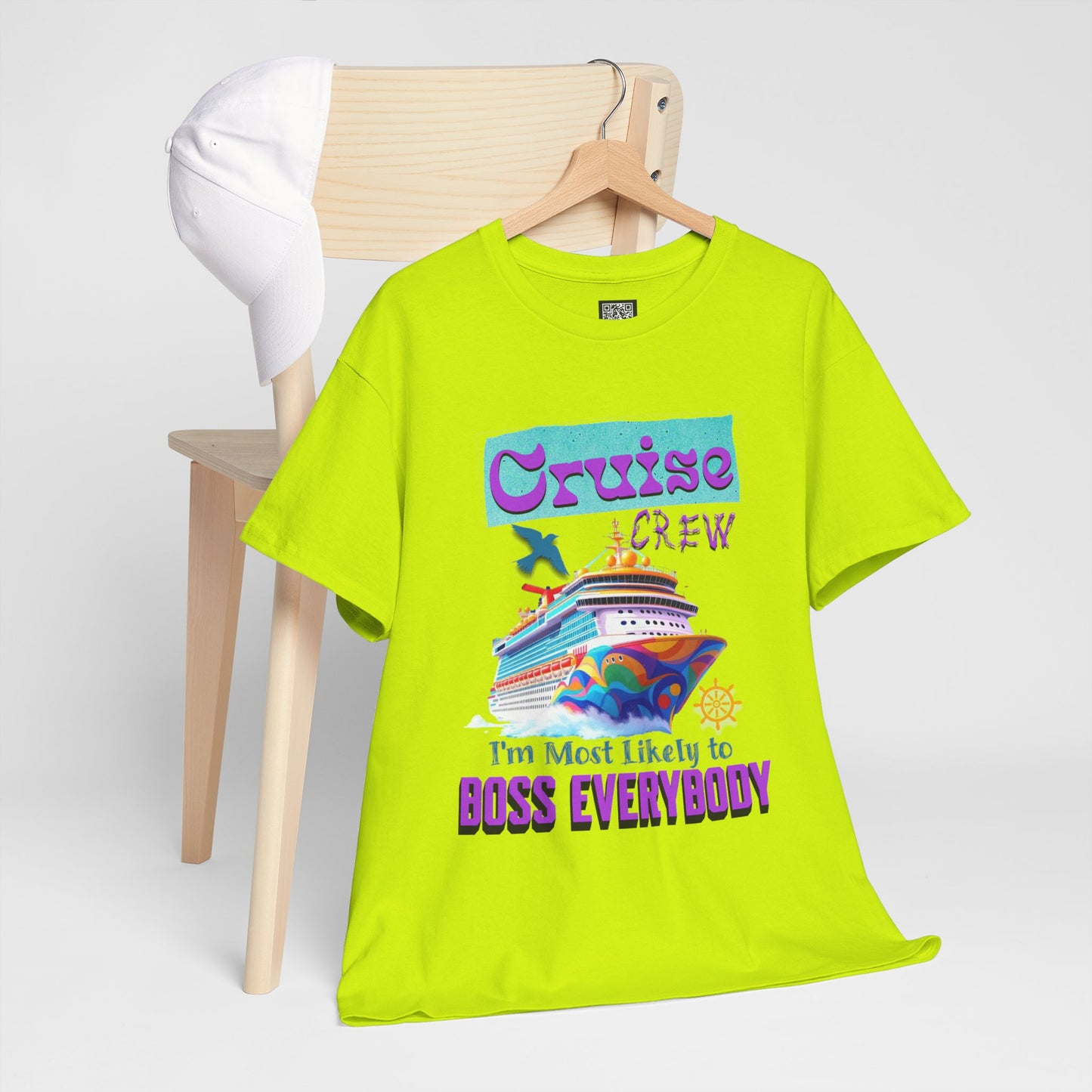 Cruise Crew Heavy Cotton Tee - Fun Cruise Vacation Shirt, Cruise-themed Apparel, Travel Gift, Nautical Wear, Summer Adventure T-Shirt