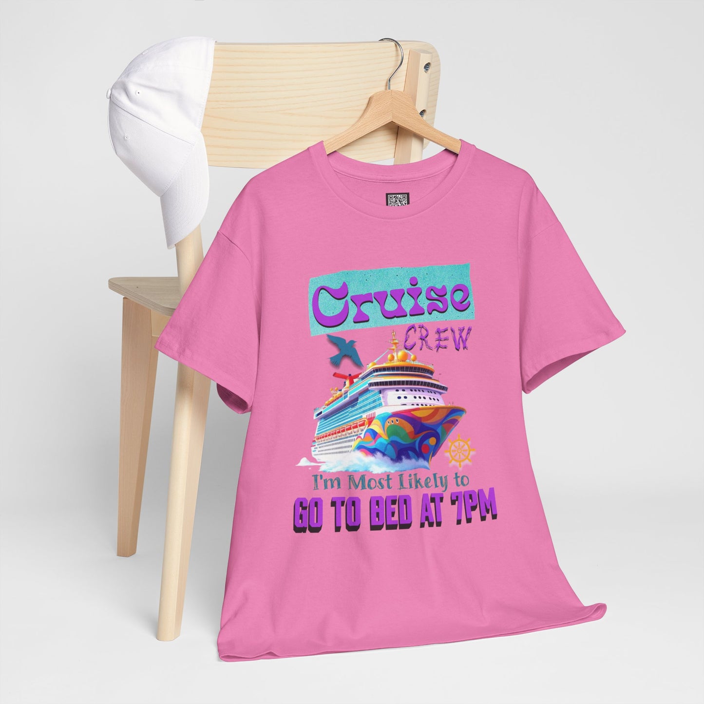 Cruise Crew Unisex Heavy Cotton Tee, Vacation Shirt, Funny Travel Gift, Cruise Enthusiast Apparel, Summer Tee, Sea Adventure Wear