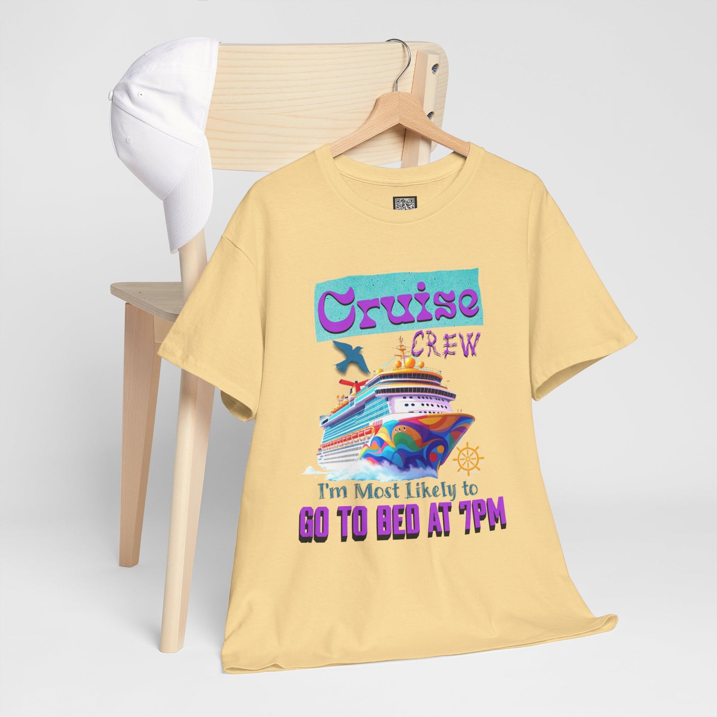 Cruise Crew Unisex Heavy Cotton Tee, Vacation Shirt, Funny Travel Gift, Cruise Enthusiast Apparel, Summer Tee, Sea Adventure Wear