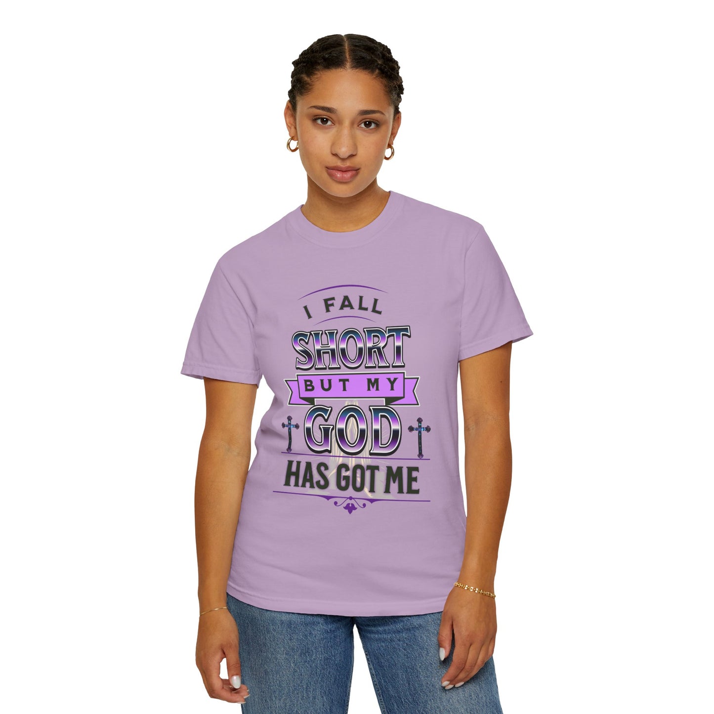 Faith-Inspired Unisex T-Shirt: "I Fall Short But My God Has Got Me" | Inspirational Gift, Christian Apparel, Everyday Wear, Youth Tees