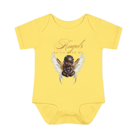 Angel Watch Over Me Infant Bodysuit – Adorable Baby Outfit for Newborns, Divine Guidance Baby Onesies, Religious Baby Onesies