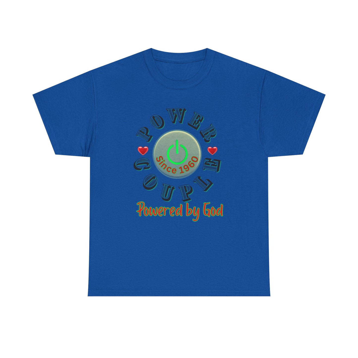 Power Couple - Powered by God T-Shirt | Anniversary Shirt for Couples Since 2011, Valentine T-shirt for Couples Unisex Heavy Cotton Tee