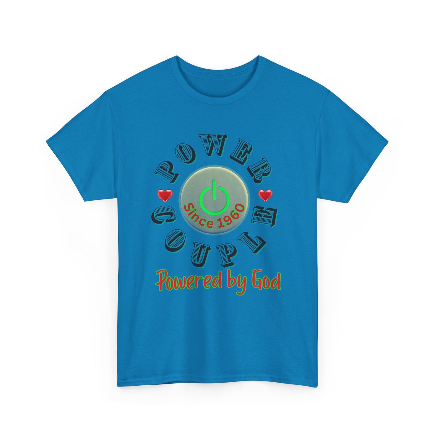 Power Couple - Powered by God T-Shirt | Anniversary Shirt for Couples Since 2011, Valentine T-shirt for Couples Unisex Heavy Cotton Tee
