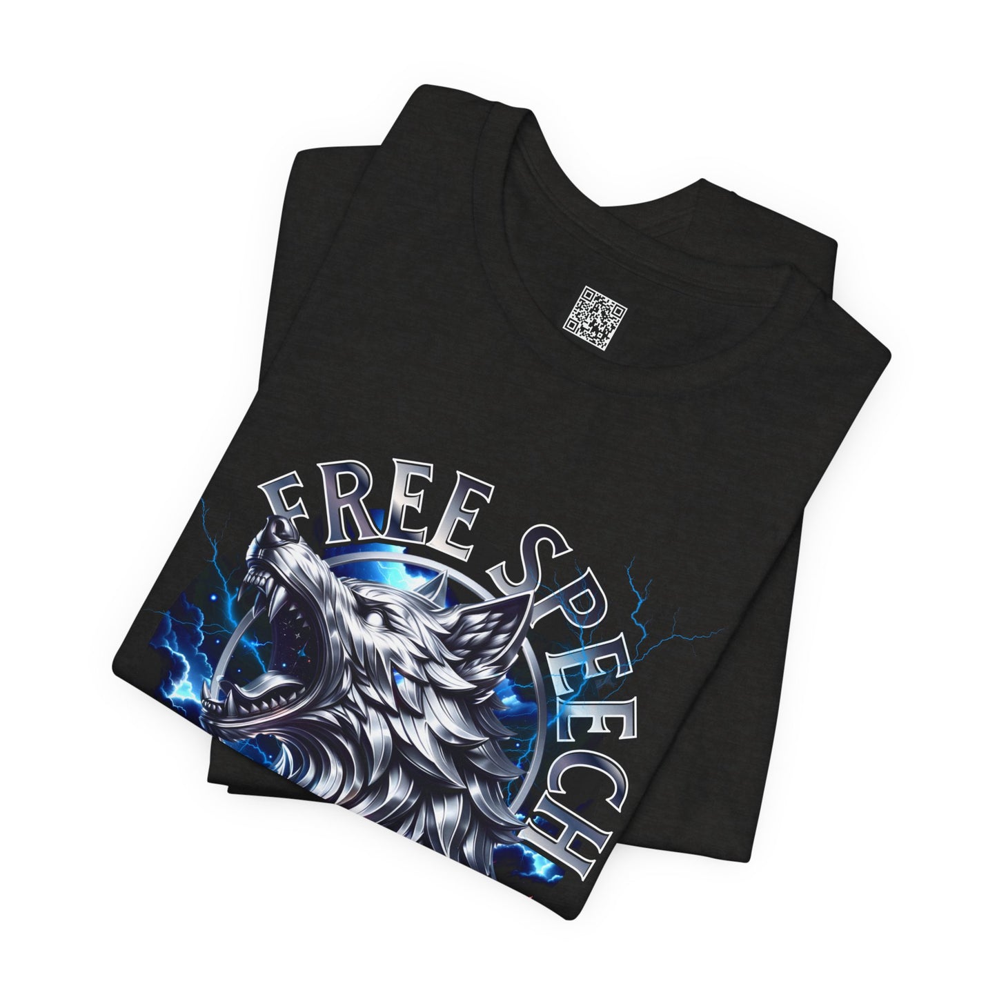 Free Speech Wolf Graphic Tee | Unisex Jersey Short Sleeve Shirt, Statement T-Shirt, Gift for Advocates, Activism Apparel, No Kings Protest