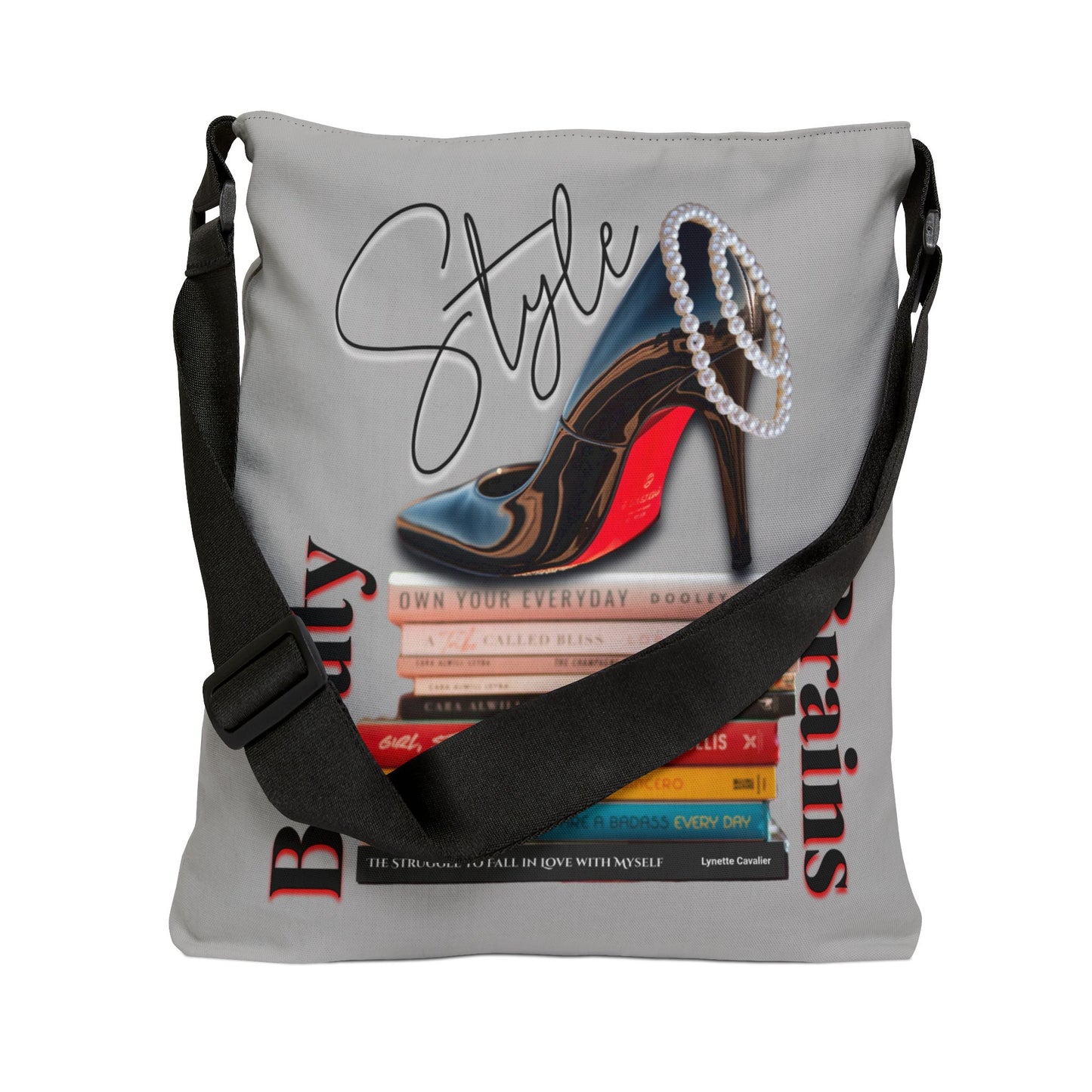 Chic Adjustable Tote Bag, Beauty Brains and Style Design, Louboutin Tote Bag for Women, Cute Gift for Women,