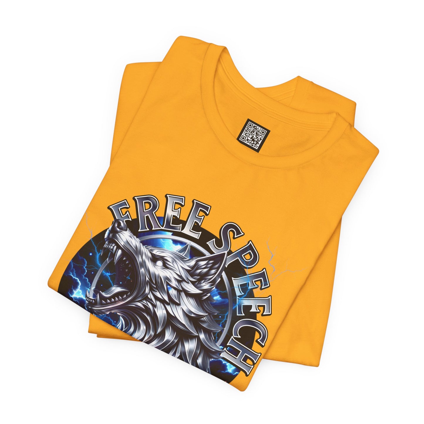 Free Speech Wolf Graphic Tee | Unisex Jersey Short Sleeve Shirt, Statement T-Shirt, Gift for Advocates, Activism Apparel, No Kings Protest
