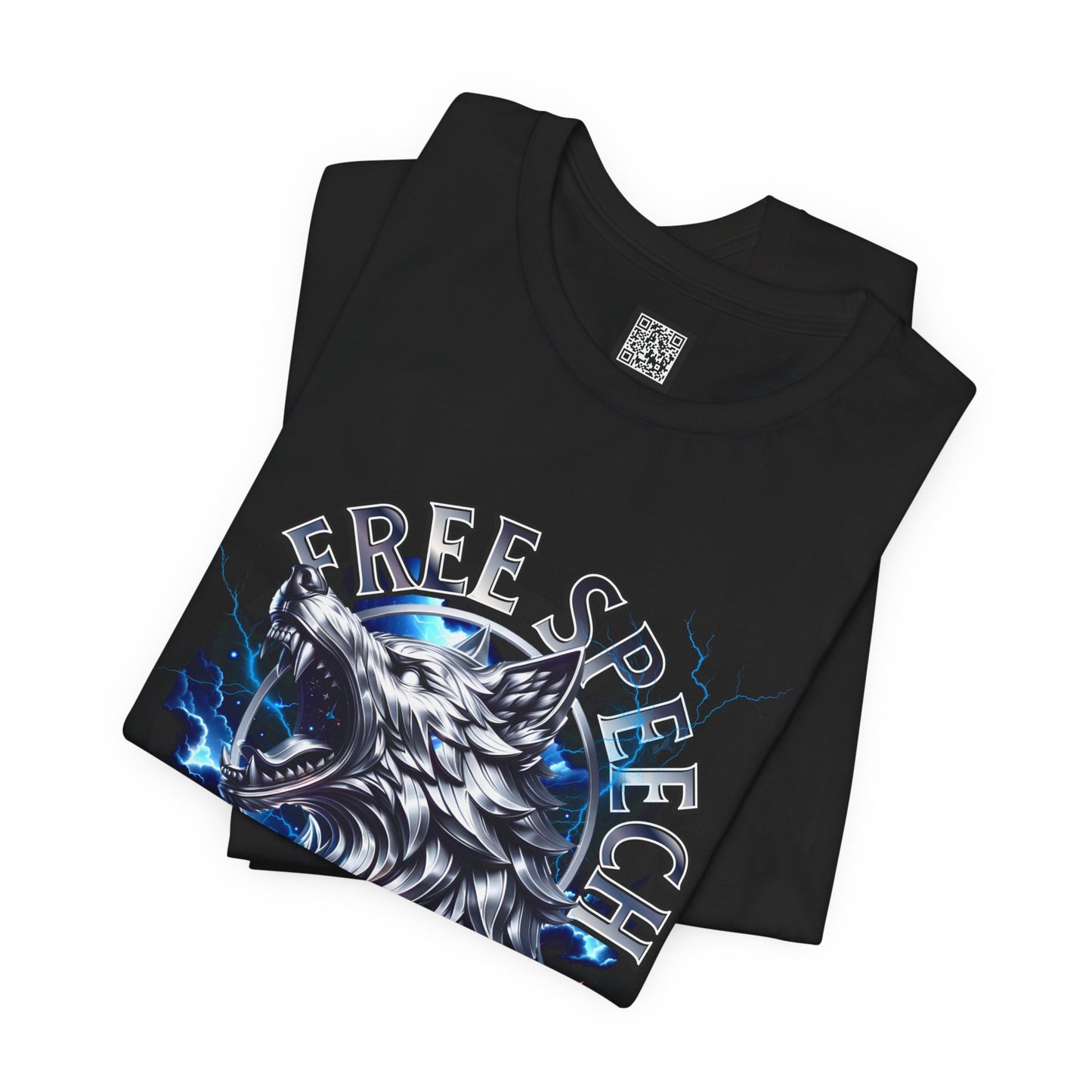 Free Speech Wolf Graphic Tee | Unisex Jersey Short Sleeve Shirt, Statement T-Shirt, Gift for Advocates, Activism Apparel, No Kings Protest