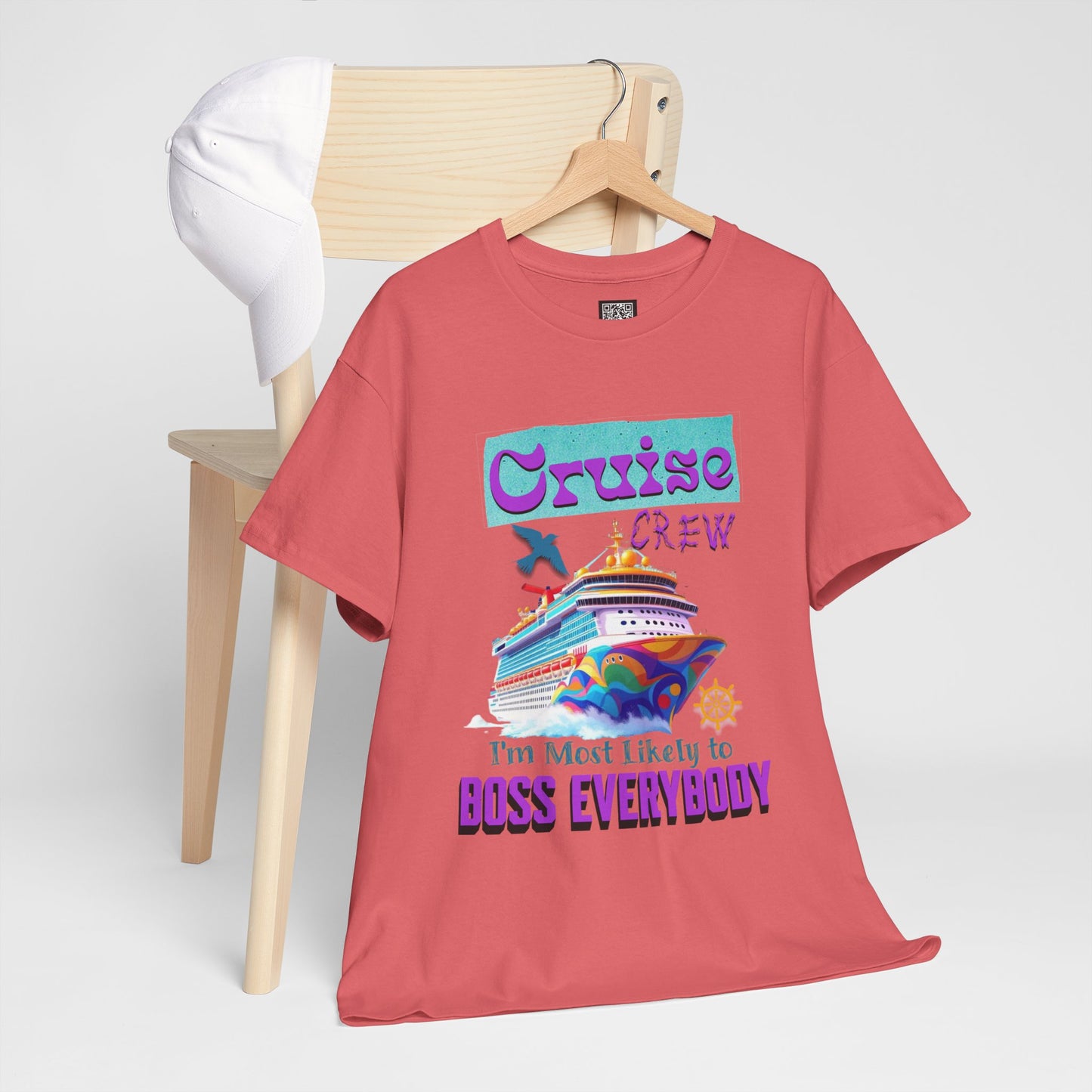 Cruise Crew Heavy Cotton Tee - Fun Cruise Vacation Shirt, Cruise-themed Apparel, Travel Gift, Nautical Wear, Summer Adventure T-Shirt
