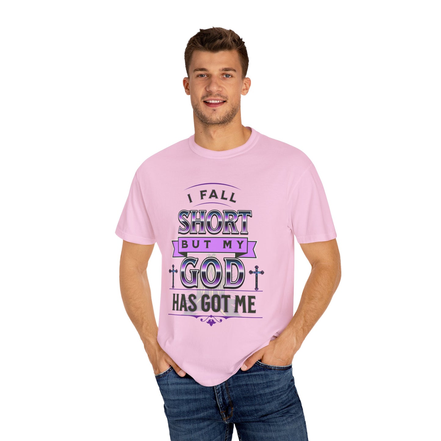 Faith-Inspired Unisex T-Shirt: "I Fall Short But My God Has Got Me" | Inspirational Gift, Christian Apparel, Everyday Wear, Youth Tees