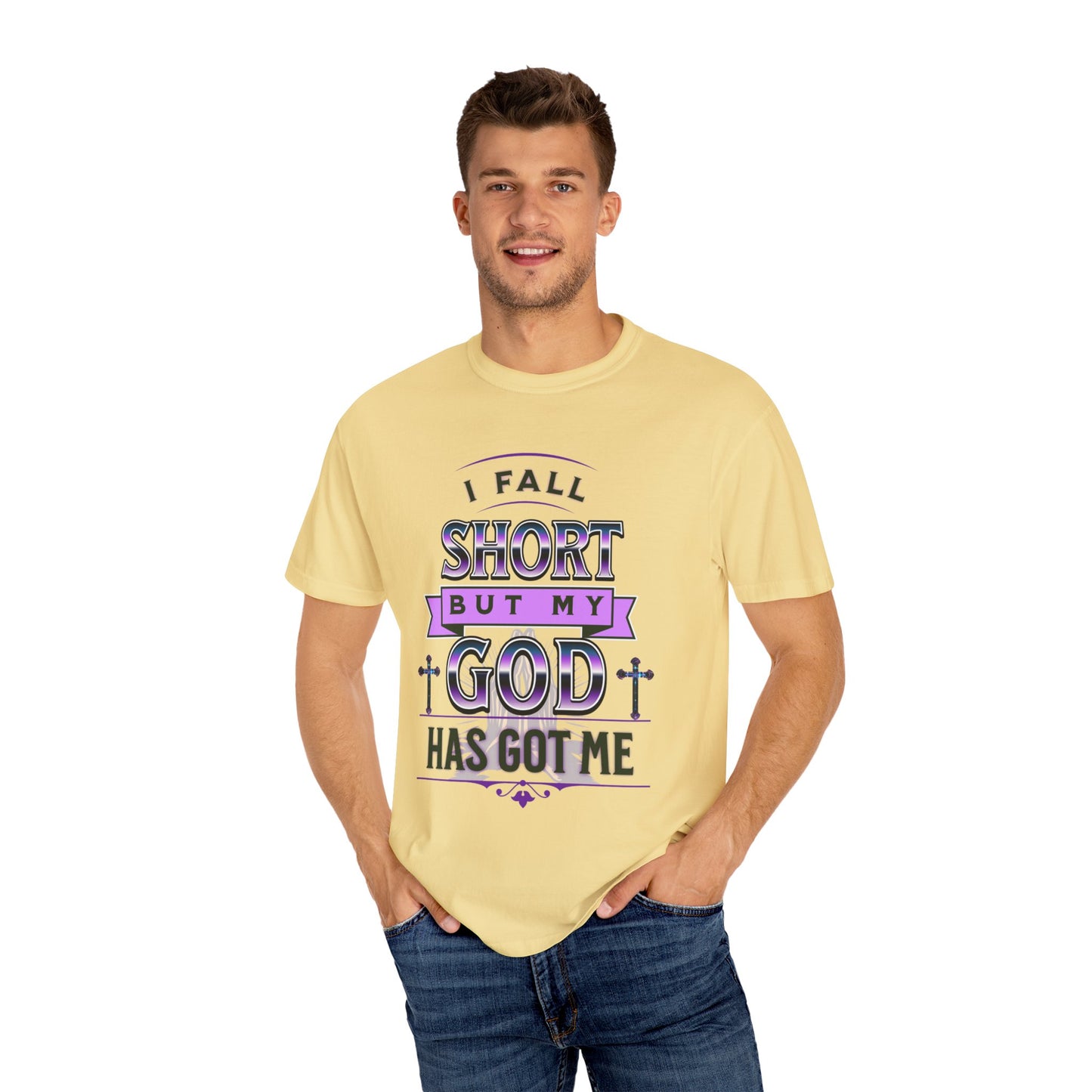 Faith-Inspired Unisex T-Shirt: "I Fall Short But My God Has Got Me" | Inspirational Gift, Christian Apparel, Everyday Wear, Youth Tees