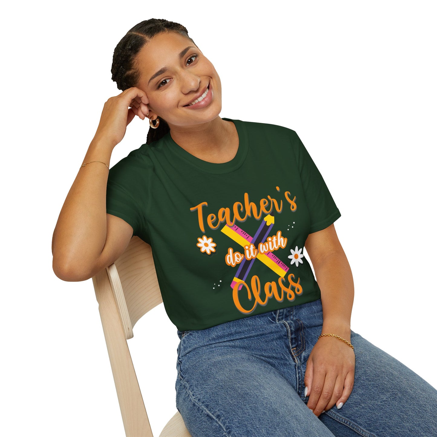 Teacher's do it with Class T-Shirt, Cute Teacher Gift, Teacher Back to School Tee, Teacher Appreciation Day, Teacher Classroom Outfit