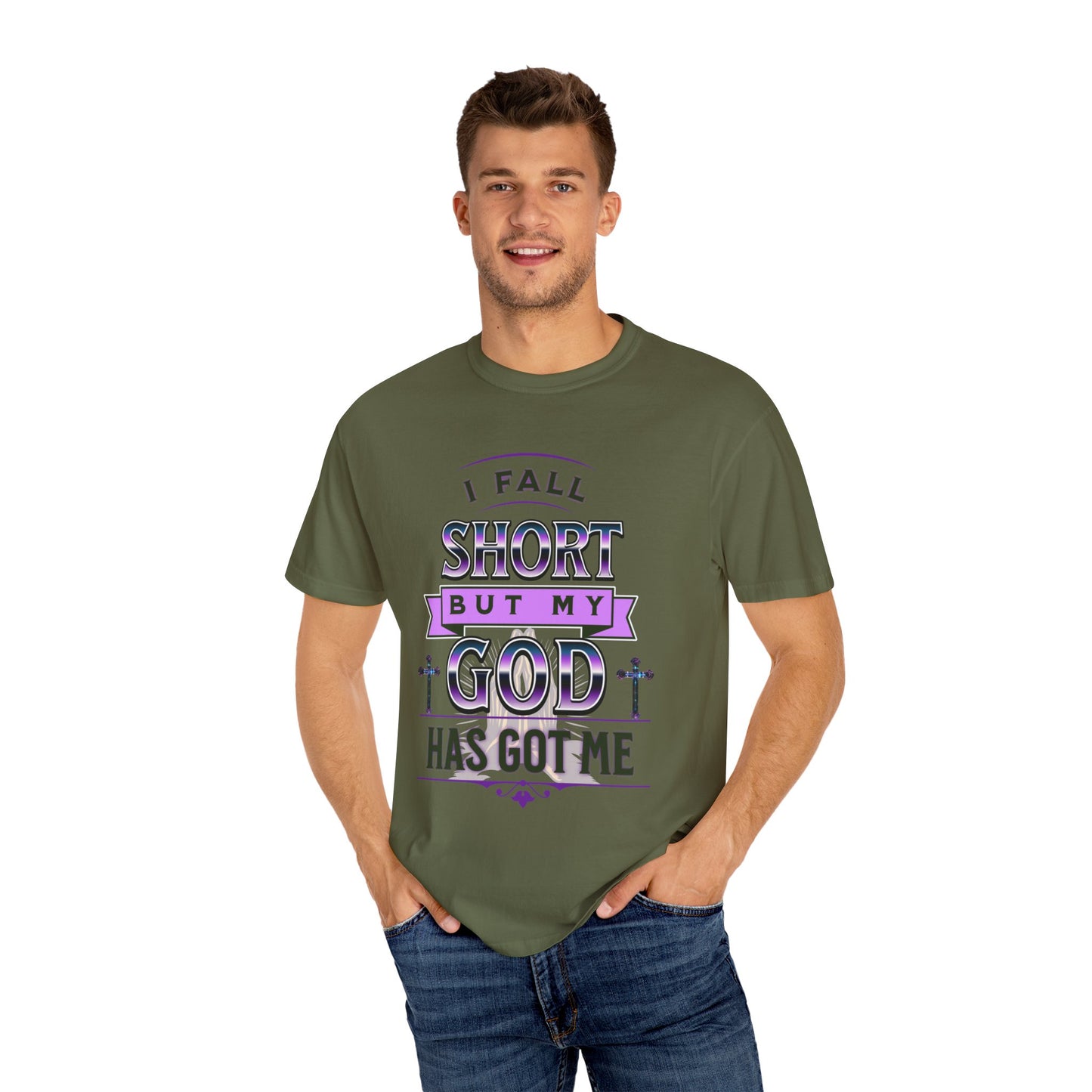 Faith-Inspired Unisex T-Shirt: "I Fall Short But My God Has Got Me" | Inspirational Gift, Christian Apparel, Everyday Wear, Youth Tees