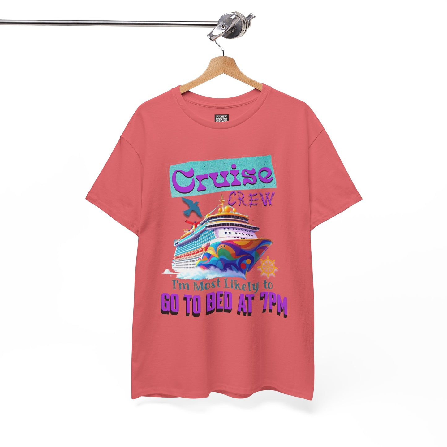 Cruise Crew Unisex Heavy Cotton Tee, Vacation Shirt, Funny Travel Gift, Cruise Enthusiast Apparel, Summer Tee, Sea Adventure Wear