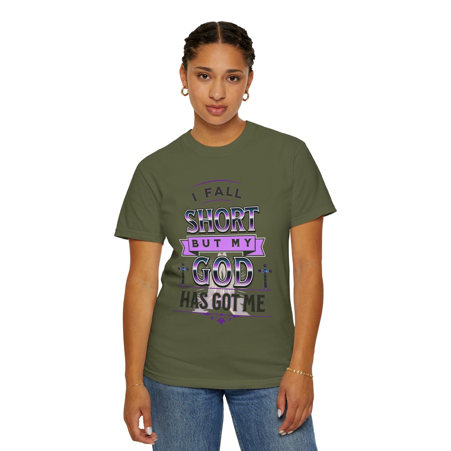 Faith-Inspired Unisex T-Shirt: "I Fall Short But My God Has Got Me" | Inspirational Gift, Christian Apparel, Everyday Wear, Youth Tees