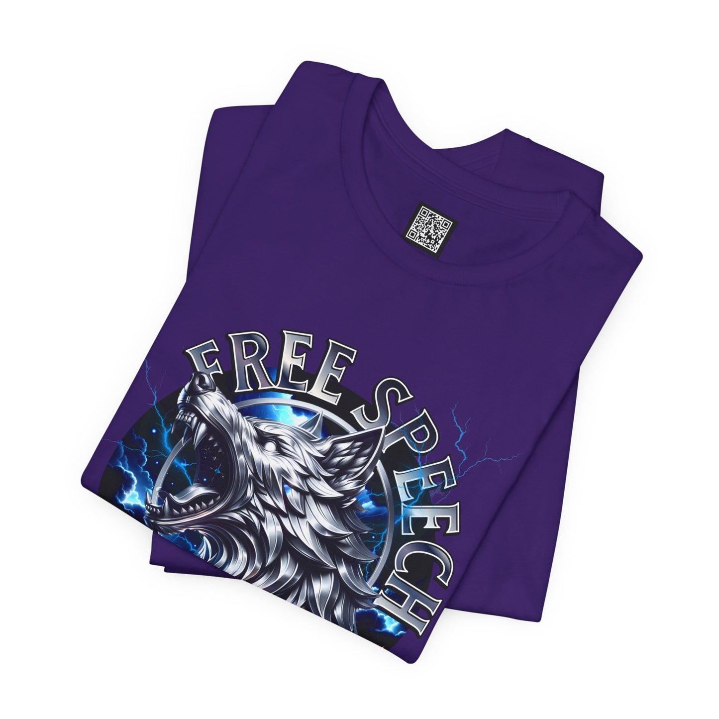 Free Speech Wolf Graphic Tee | Unisex Jersey Short Sleeve Shirt, Statement T-Shirt, Gift for Advocates, Activism Apparel, No Kings Protest