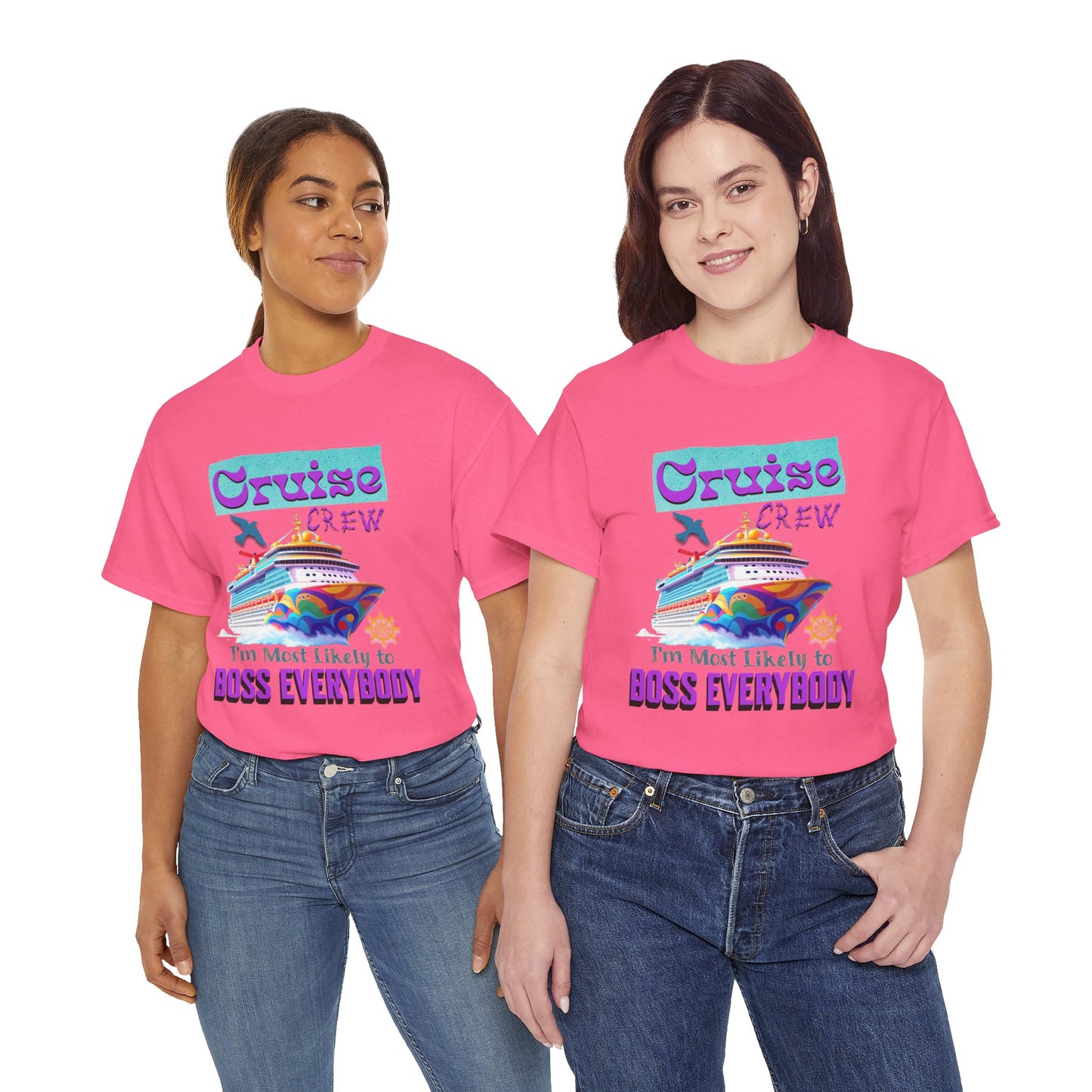 Cruise Crew Heavy Cotton Tee - Fun Cruise Vacation Shirt, Cruise-themed Apparel, Travel Gift, Nautical Wear, Summer Adventure T-Shirt