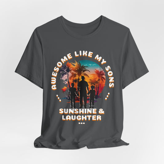 Sunshine & Laughter Tee - Unisex Jersey Short Sleeve Shirt, Gift for Parents, Summer Vibe T-Shirt, Family Trip Shirt, Vacation Apparel
