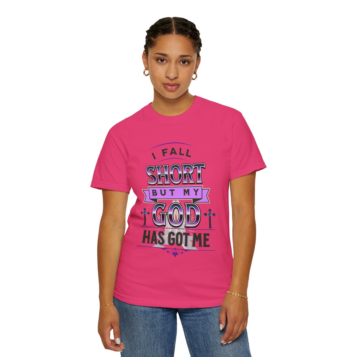 Faith-Inspired Unisex T-Shirt: "I Fall Short But My God Has Got Me" | Inspirational Gift, Christian Apparel, Everyday Wear, Youth Tees