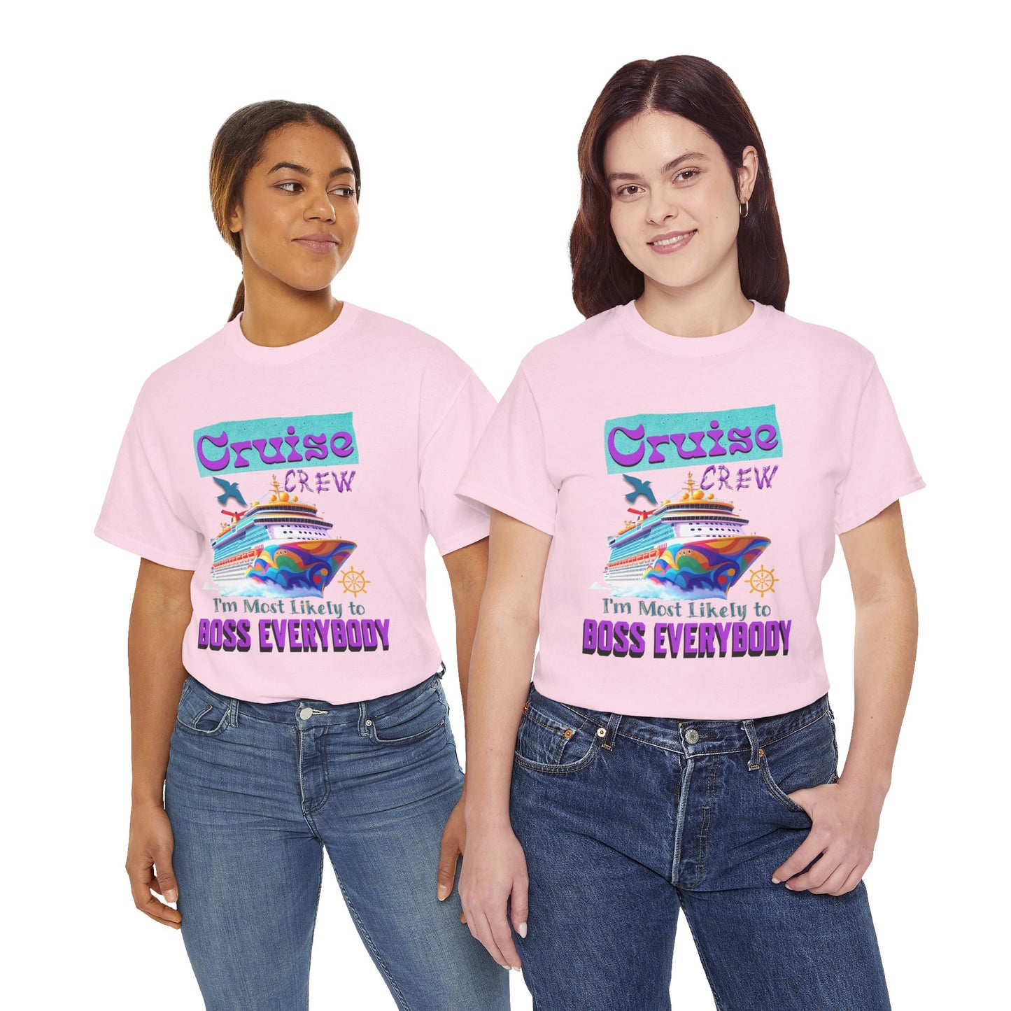 Cruise Crew Heavy Cotton Tee - Fun Cruise Vacation Shirt, Cruise-themed Apparel, Travel Gift, Nautical Wear, Summer Adventure T-Shirt