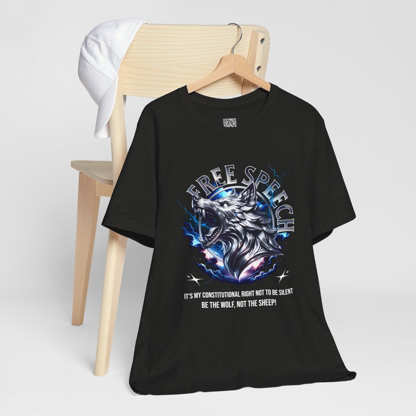 Free Speech Wolf Graphic Tee | Unisex Jersey Short Sleeve Shirt, Statement T-Shirt, Gift for Advocates, Activism Apparel, No Kings Protest