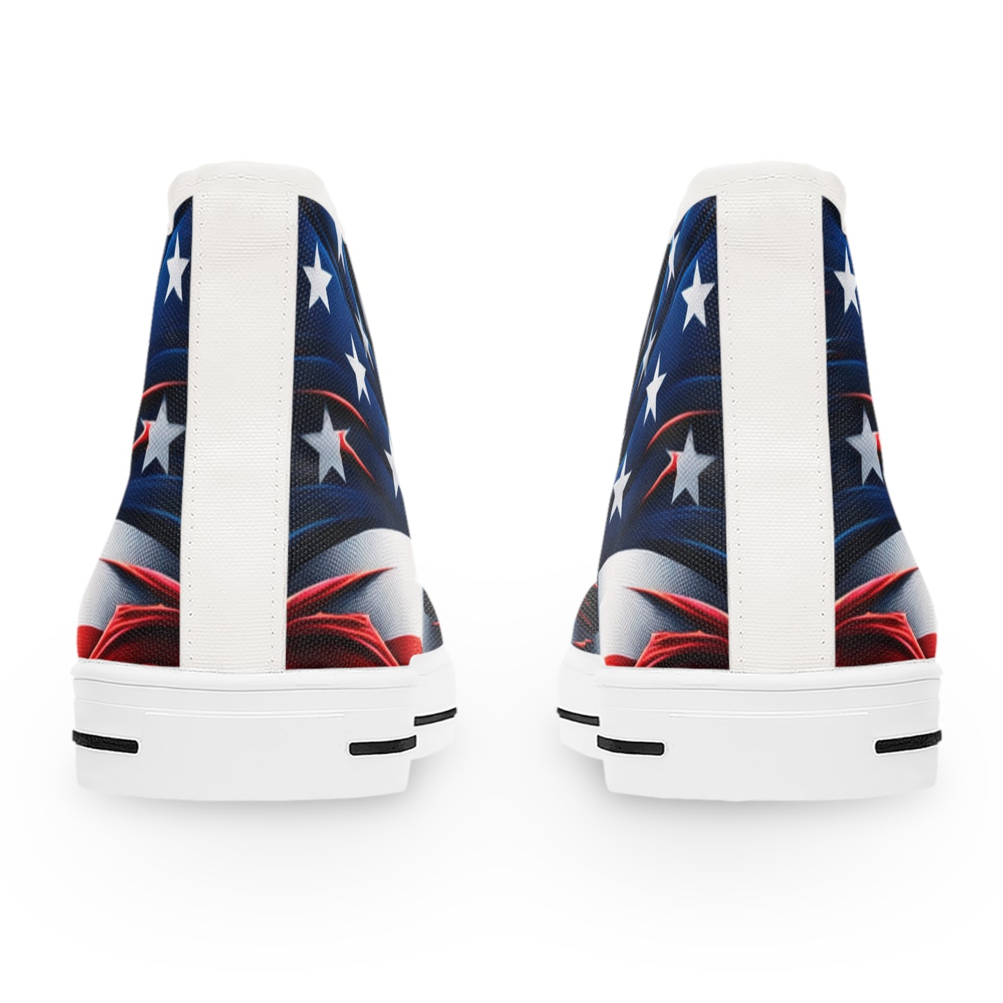 Patriotic High Top Sneakers, American Flag Sneakers for Women, Casual Shoes, Independence Day Footwear, Trendy High Tops