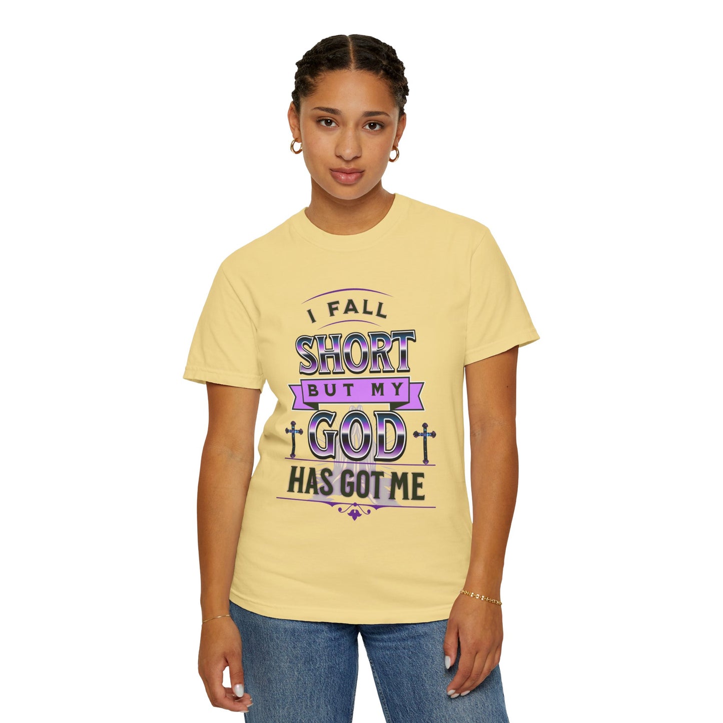 Faith-Inspired Unisex T-Shirt: "I Fall Short But My God Has Got Me" | Inspirational Gift, Christian Apparel, Everyday Wear, Youth Tees