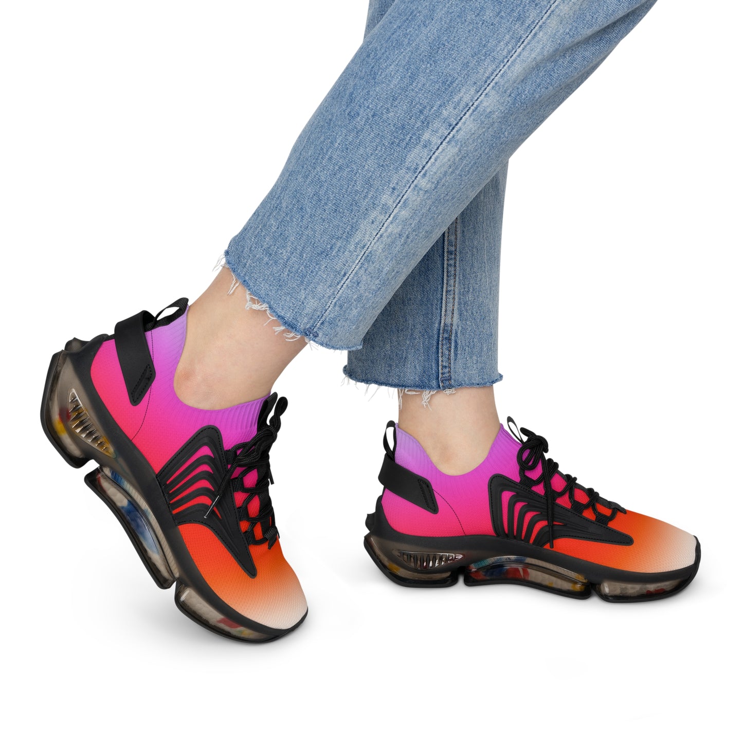 Vibrant Women's Mesh Sneakers, Trendy Athletic Shoes, Breathable Sneakers, Fashion Sneakers, Casual Lifestyle Footwear